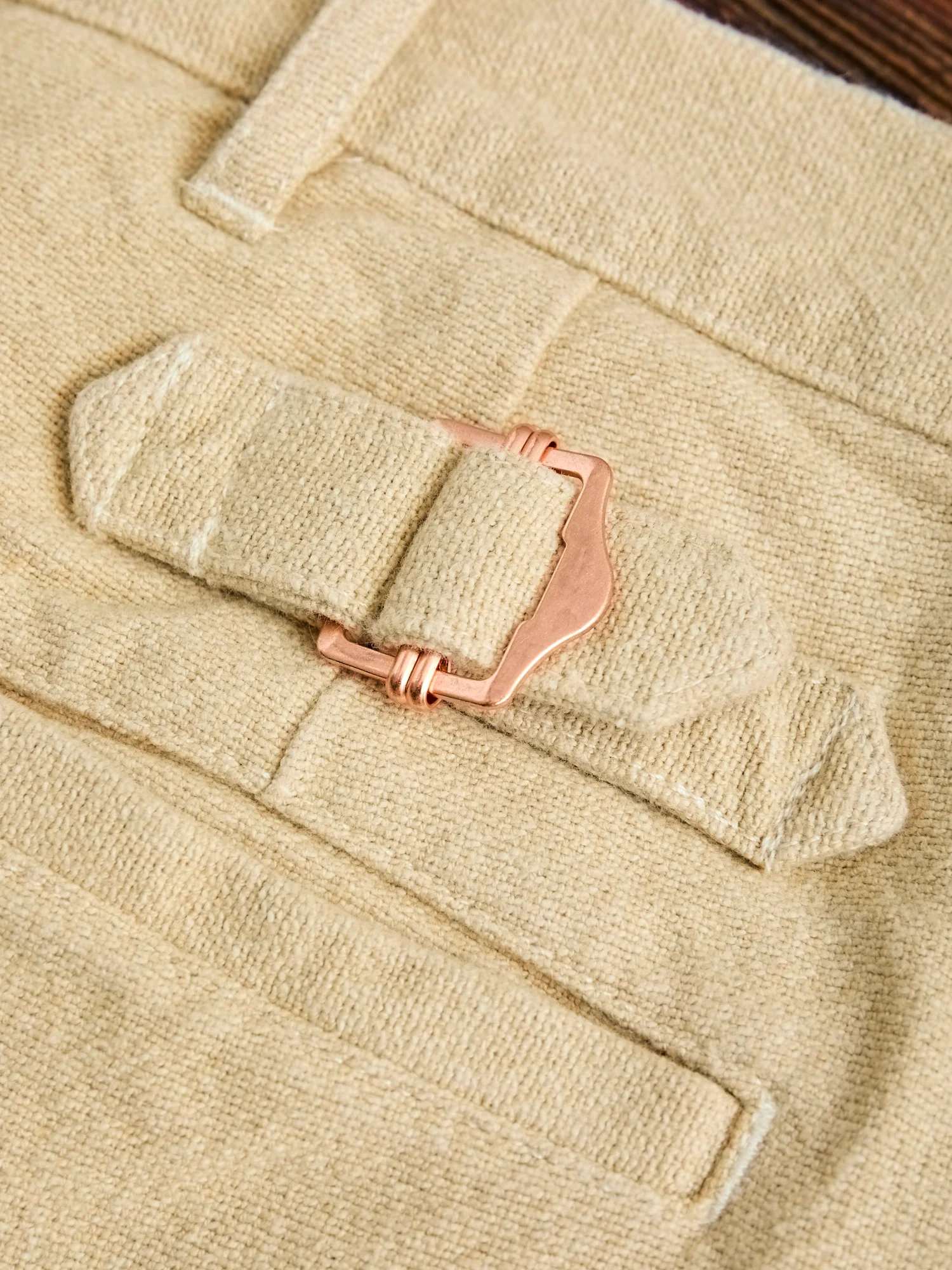 Rustic Plainweave Flat Front Chino in Natural - Image 13