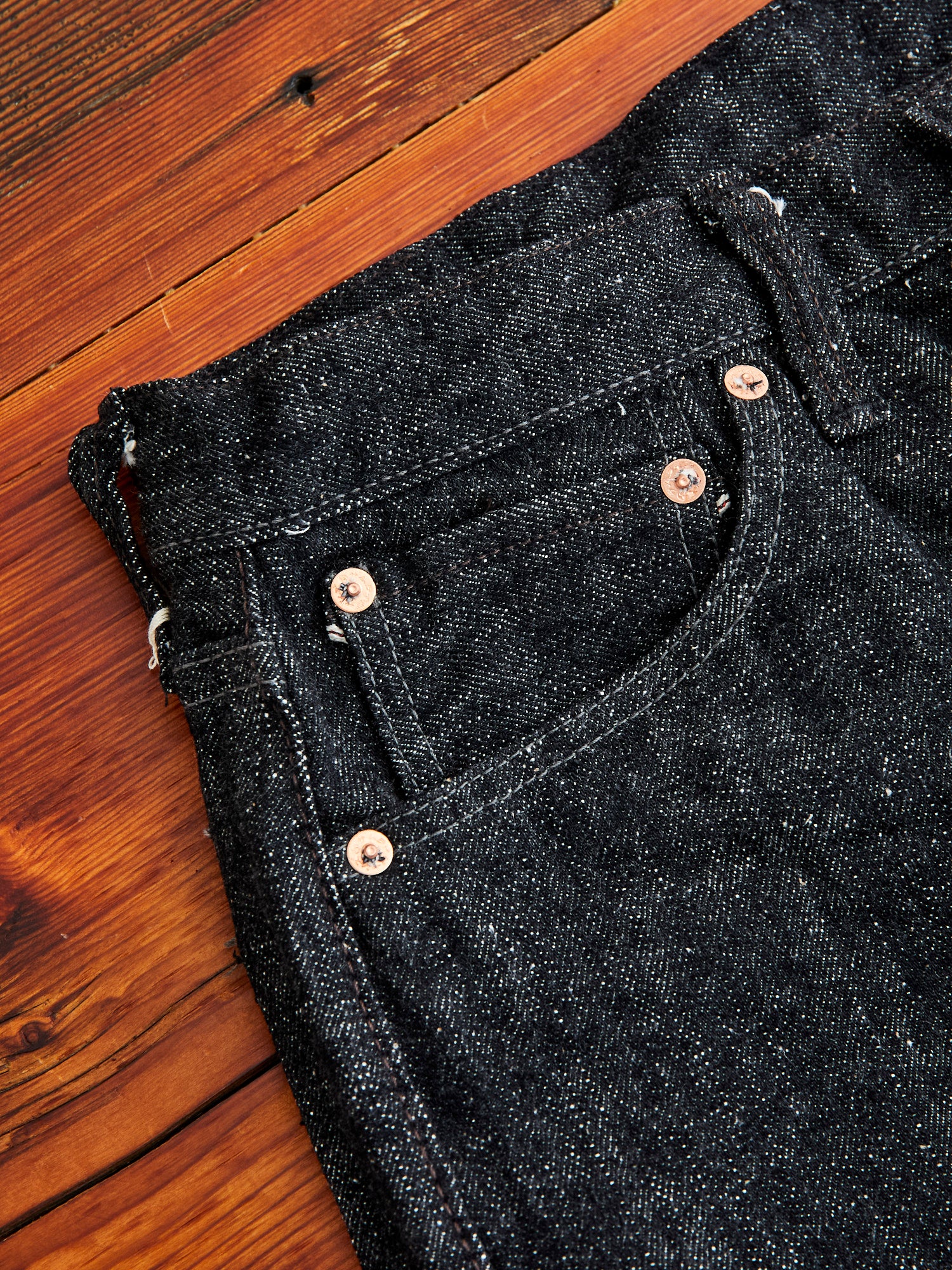 S5000BKII "Zero Black II" 17oz Selvedge Denim - Mid Straight Fit - Image 6