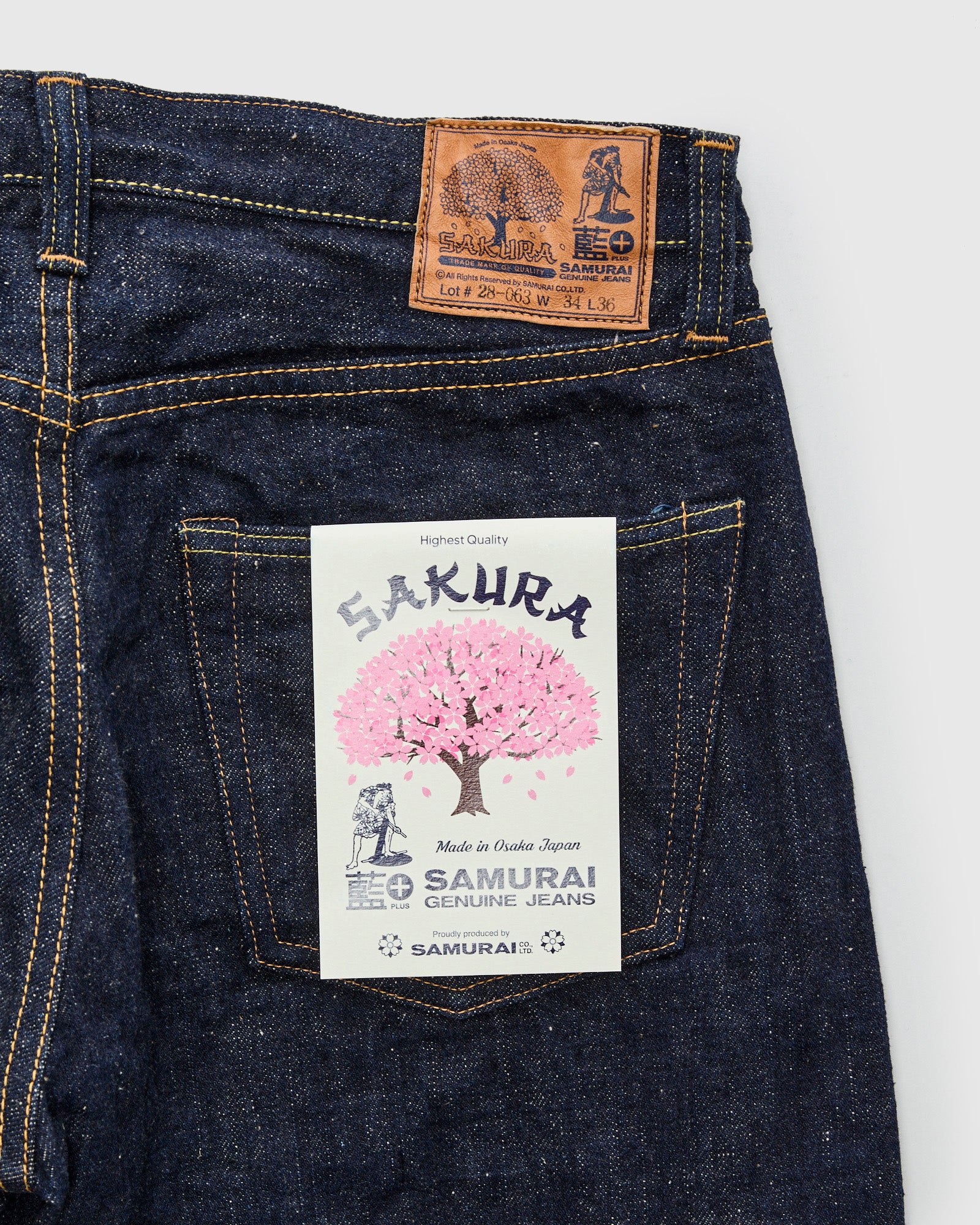 S500AX-SA "Ai-Plus Sakura" 18oz Selvedge Denim - Regular Straight Fit - Image 4