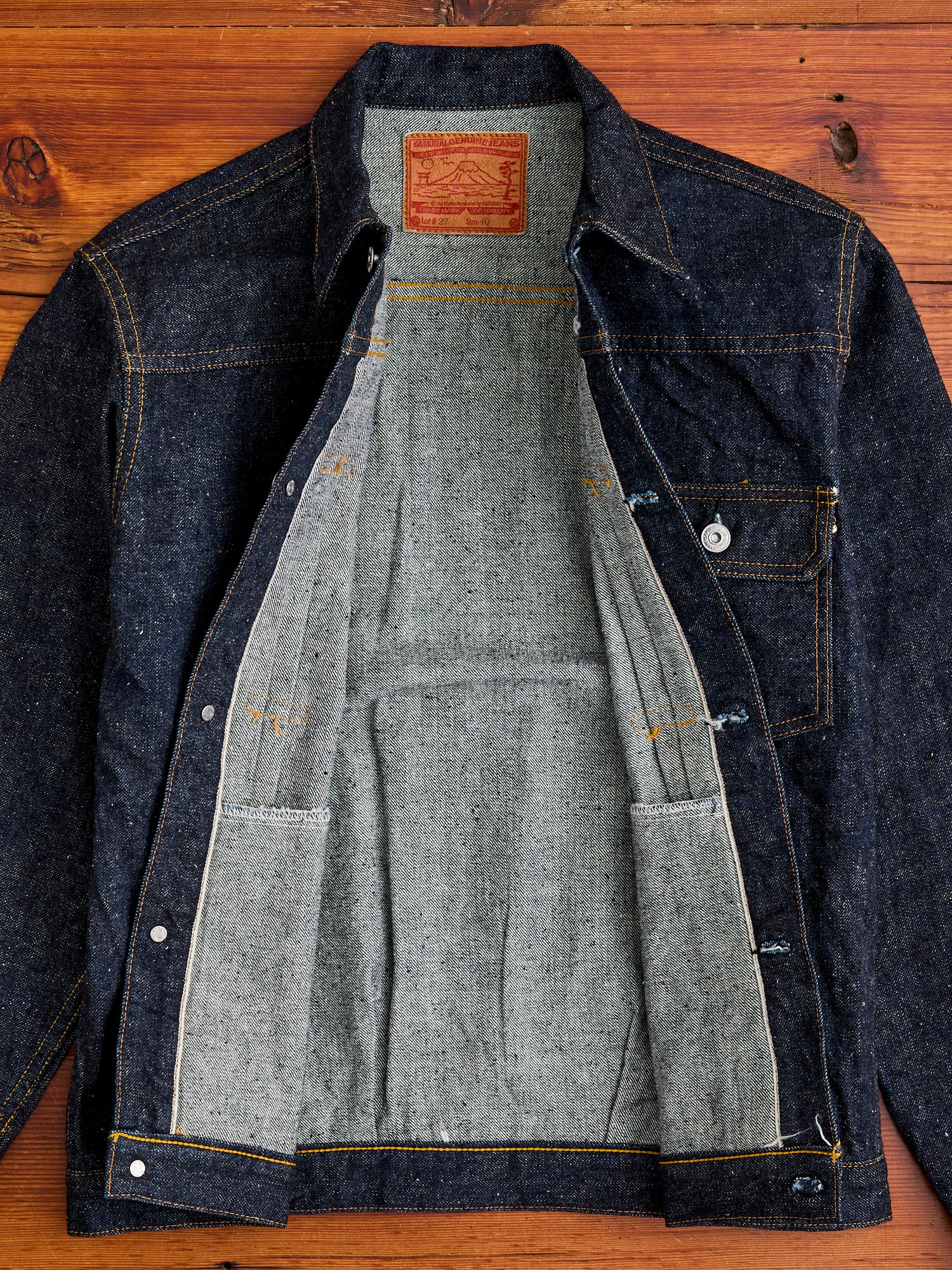 S5512PX15oz "Otokogi" Denim Type 1 Jacket in Indigo - Image 8