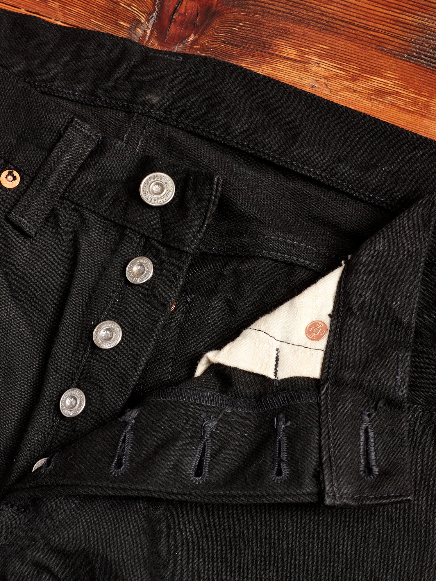 S710NBKII 17oz Double Black Selvedge Denim - Slim Straight Fit - Image 8