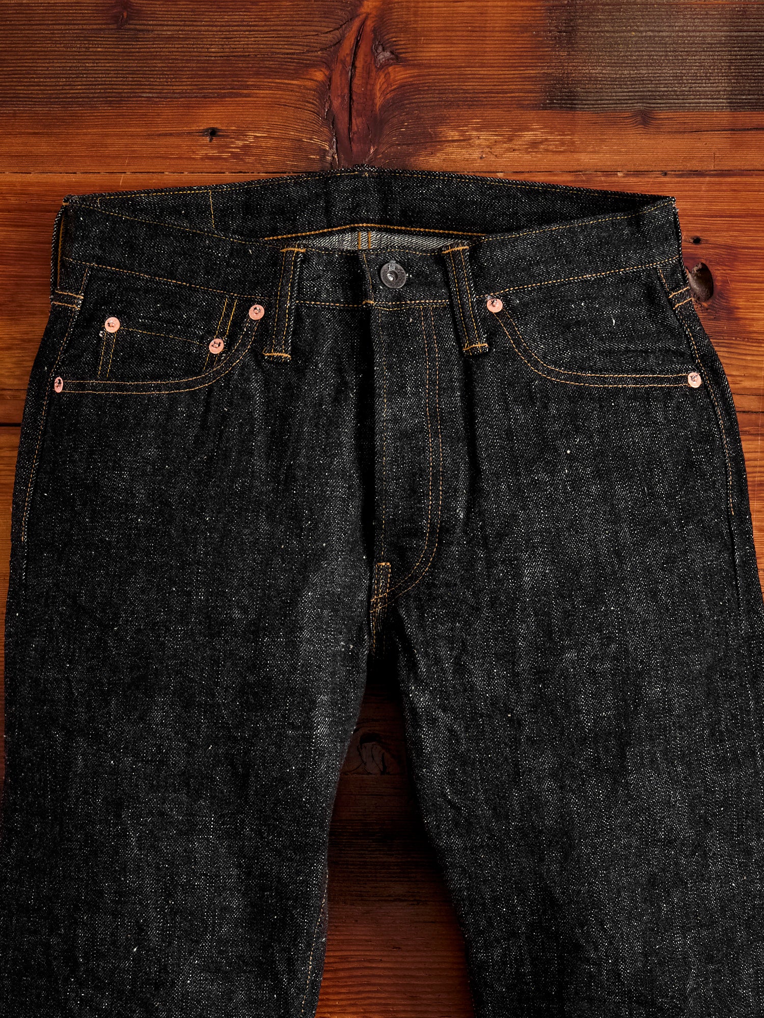 S710XX-BK 17oz Black Selvedge Denim - Slim Straight Fit - Image 6