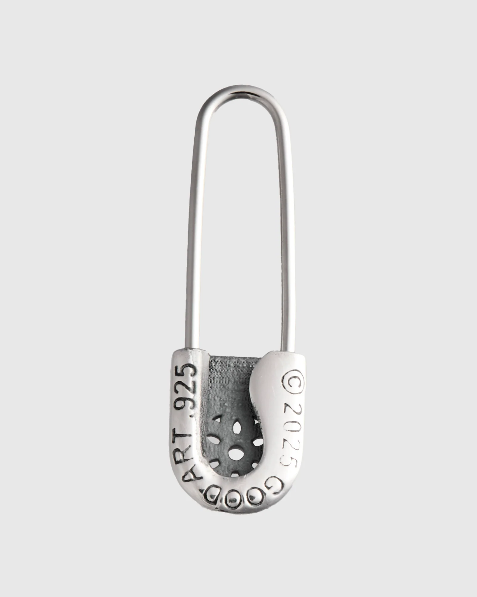 Safety Pin Earring in Sterling Silver - Image 2