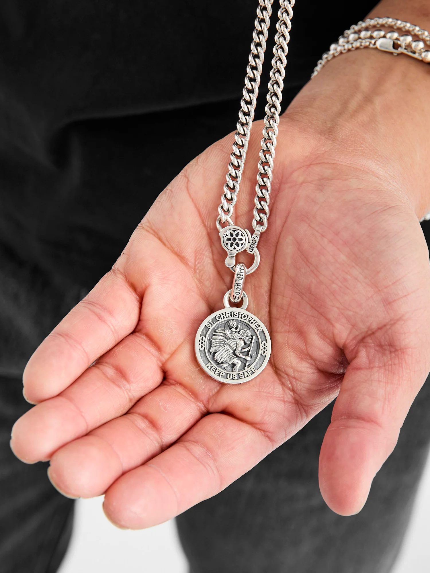 Saint Christopher Pendant in Sterling Silver - Image 8