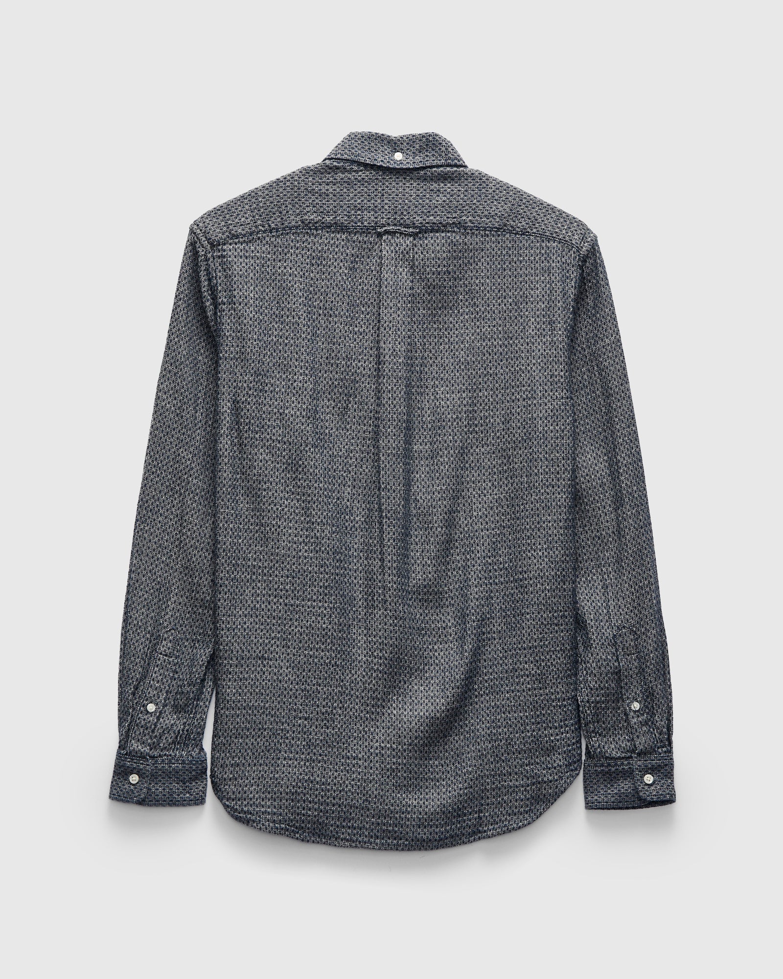 Sashiko Standard Button-Down LS Shirt in White - Image 2