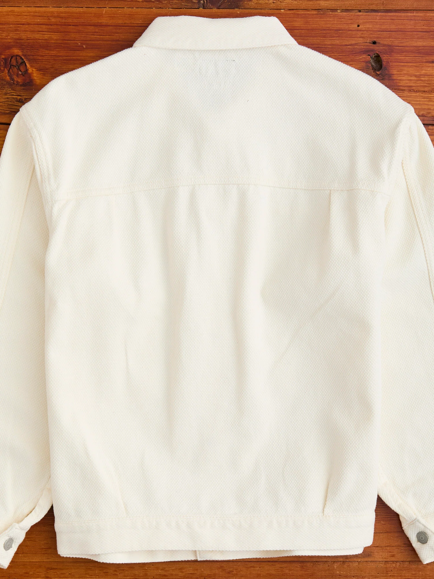 Sashiko Trucker Jacket in Natural - Image 10