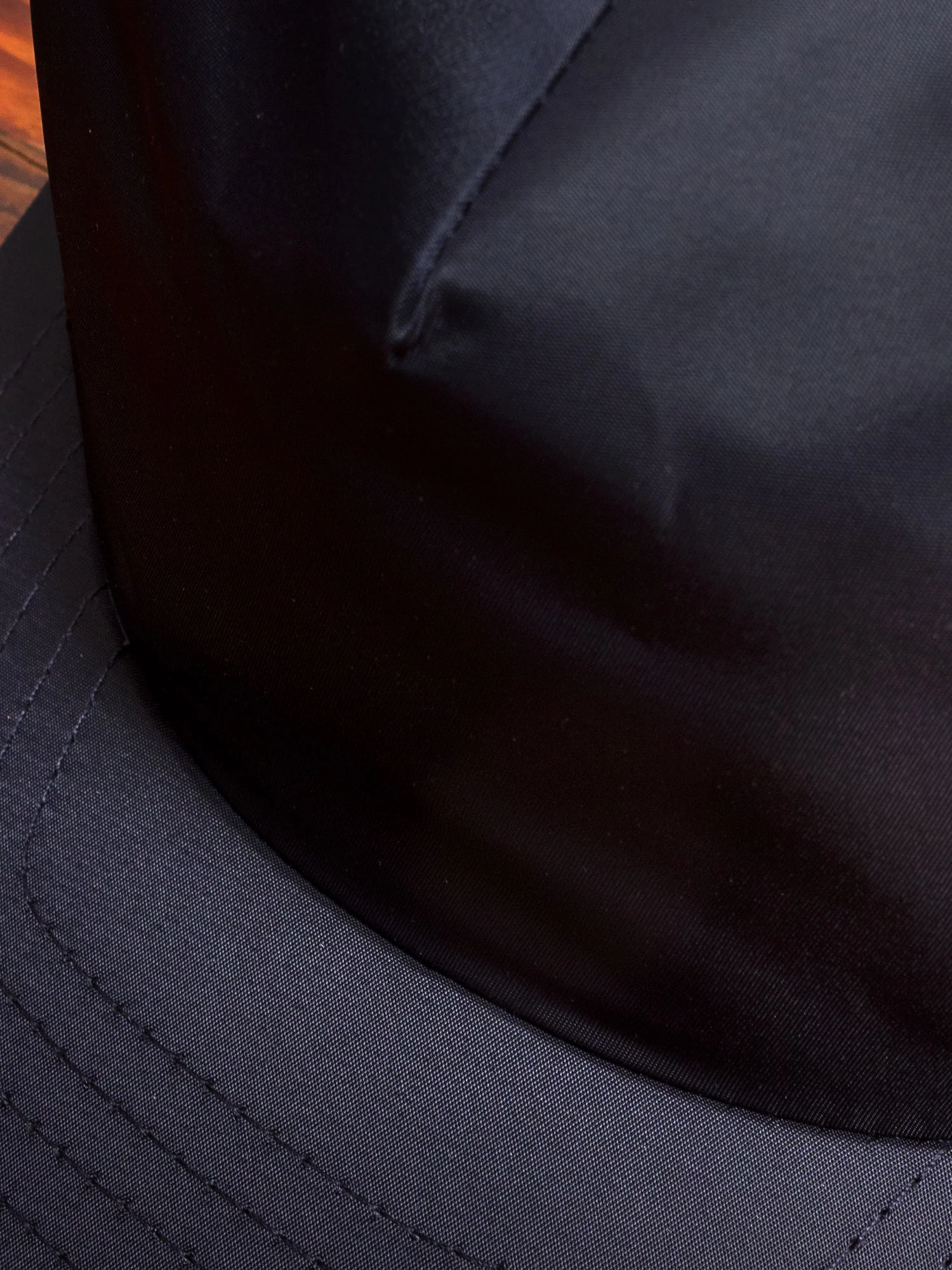 Satin 6-Panel Hat in Navy - Image 3