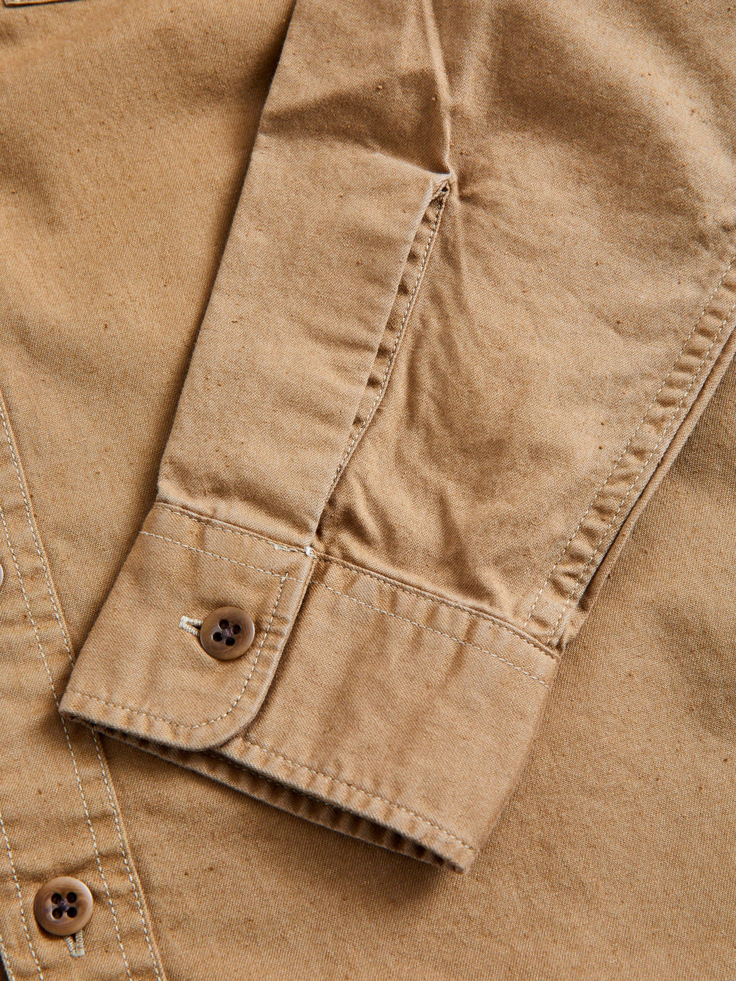 Seattle Canvas Workshirt in Faded Tan - Image 6
