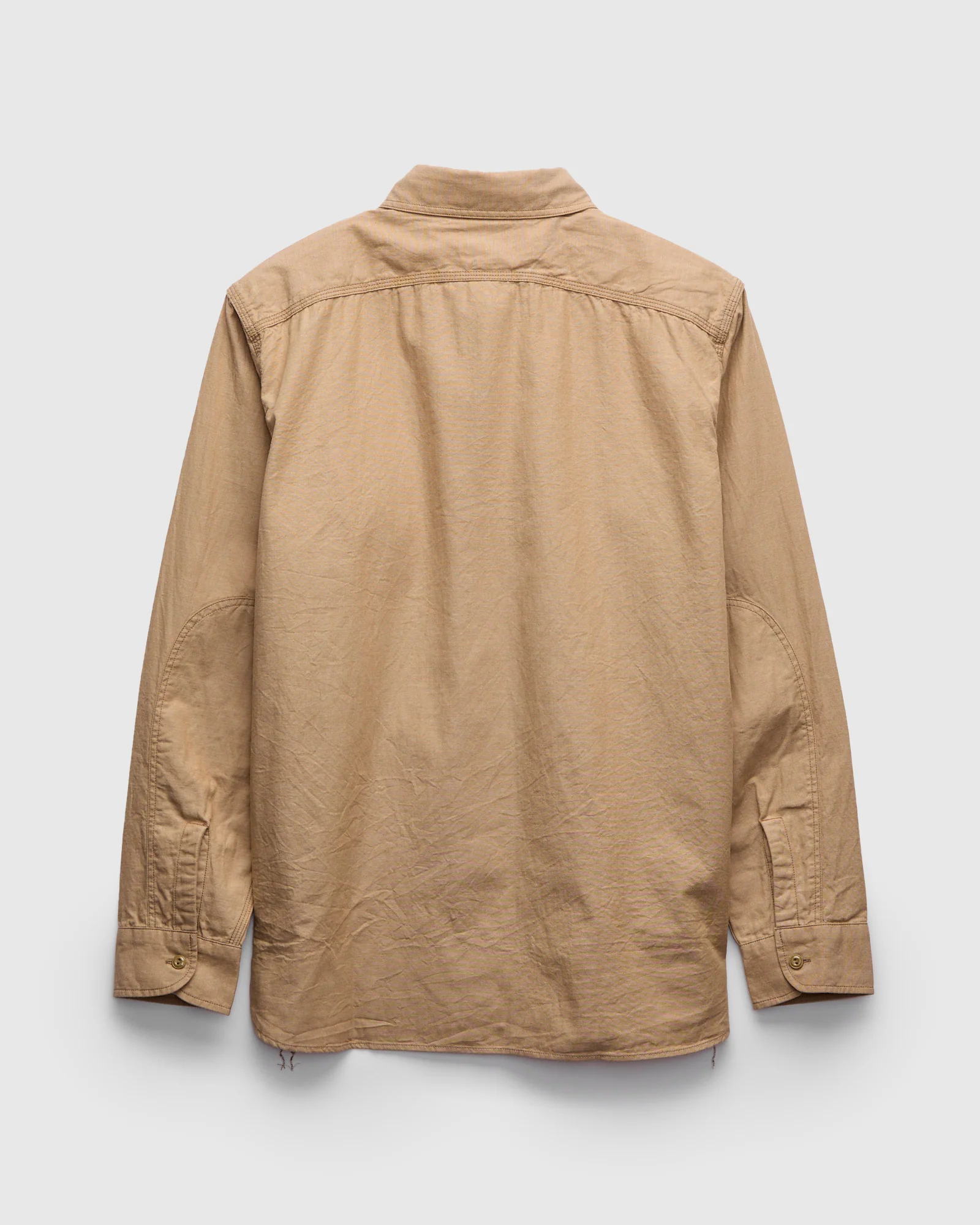 Selvedge Chambray Workshirt in Beige - Image 2