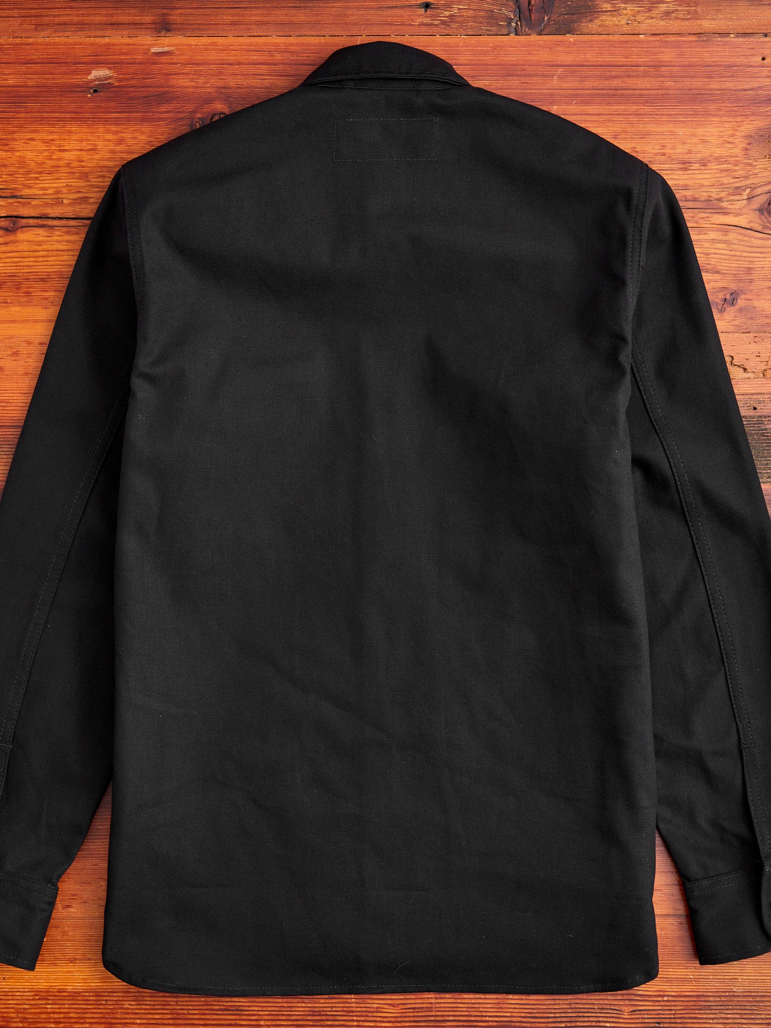 Service Shirt in Black Selvedge Canvas - Image 10