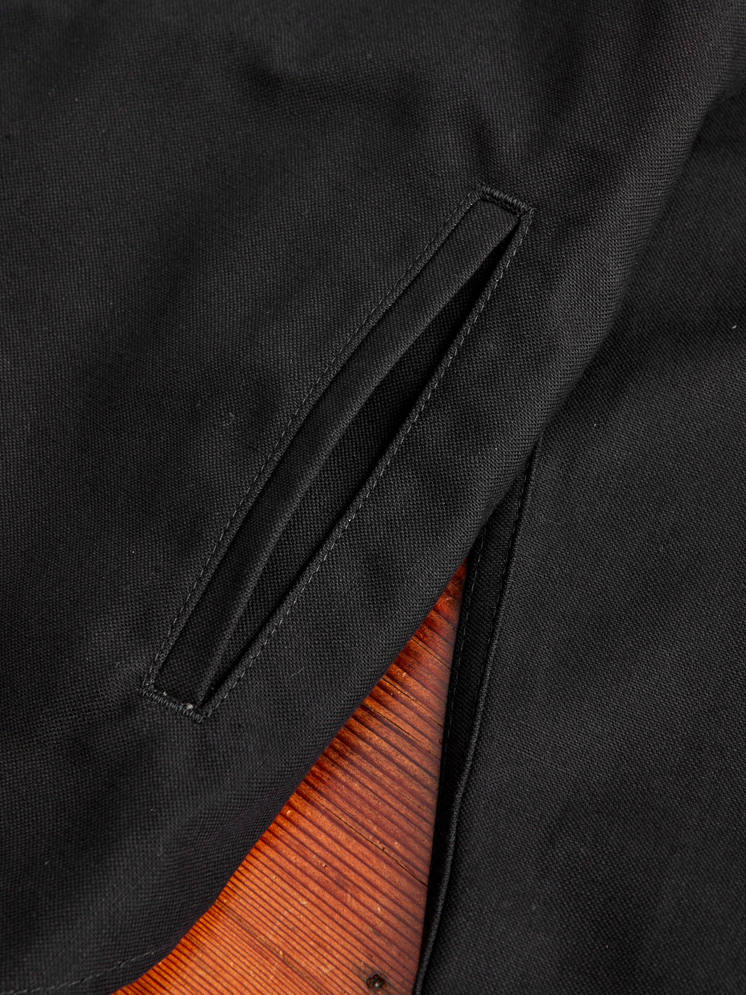 Service Shirt in Black Selvedge Canvas - Image 6