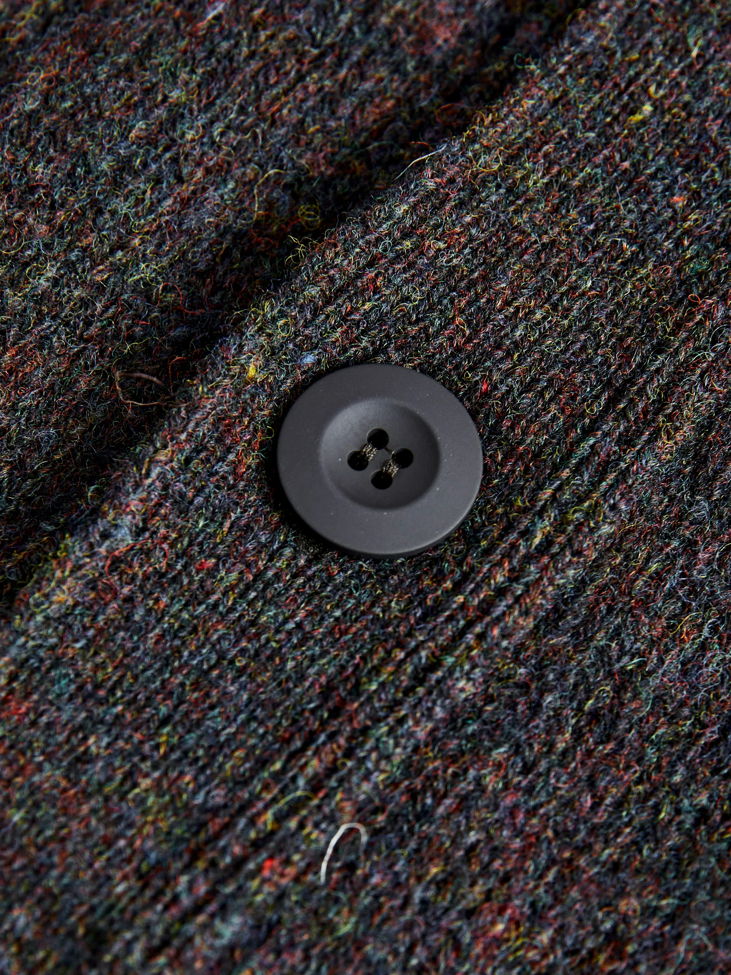 "Shaggy Bear" Wool Cardigan in Wolf - Image 4