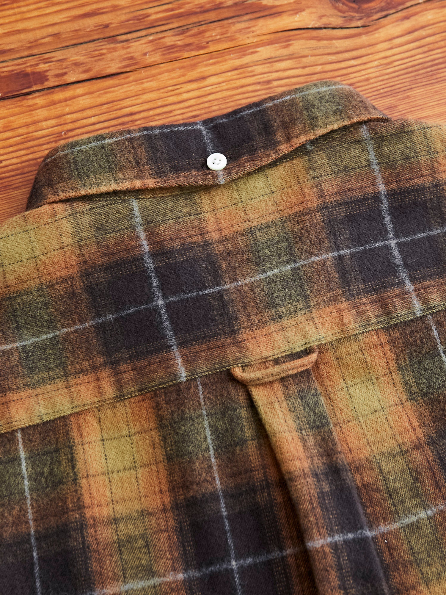 Shaggy Check Button-Down Shirt in Orange - Image 9