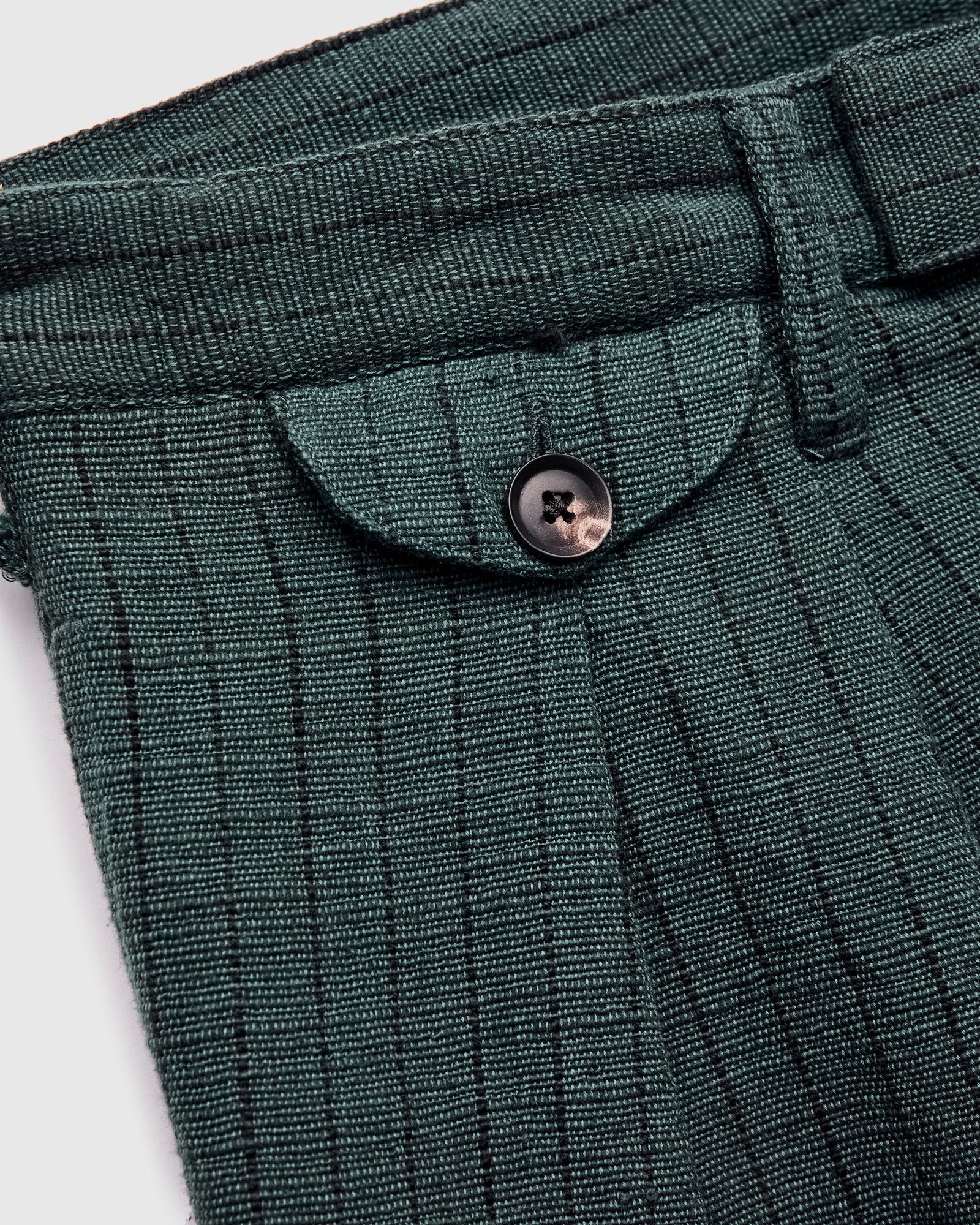 Shakoor Pants in Midnight Teal/Iron Black Ticking Stripe - Image 4