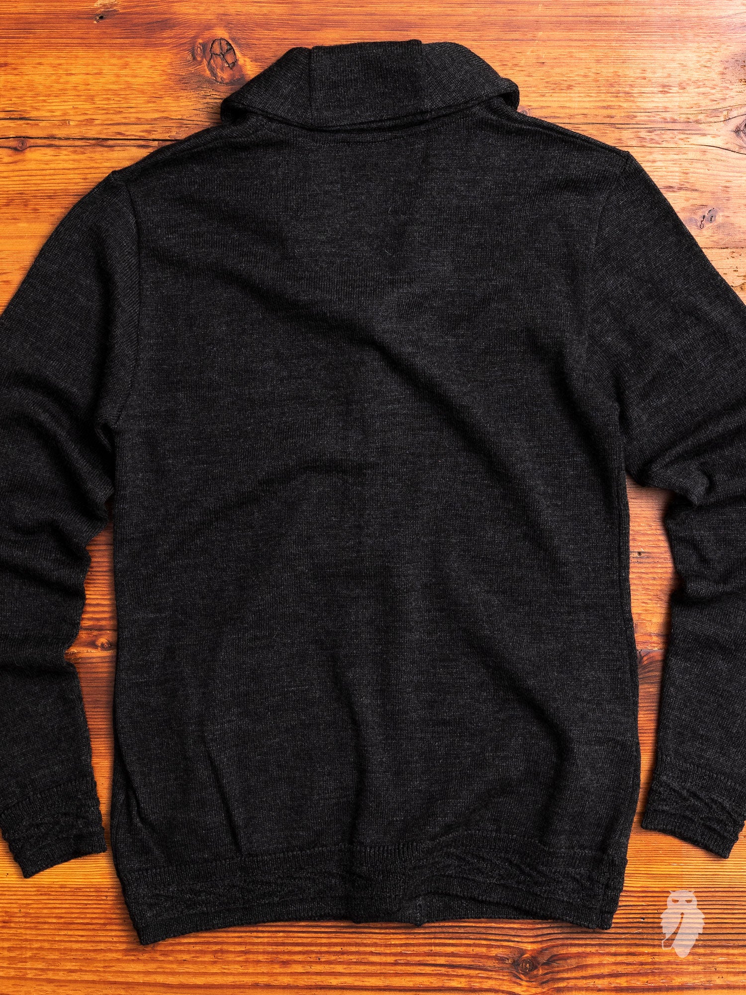 Shawl Collar Cardigan in Charcoal - Image 7