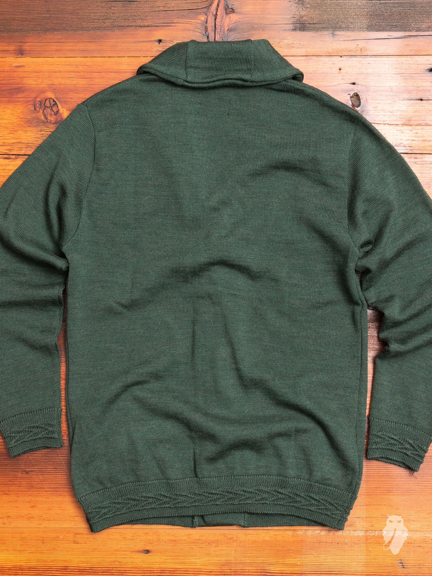 Shawl Collar Cardigan in Forest Green - Image 9