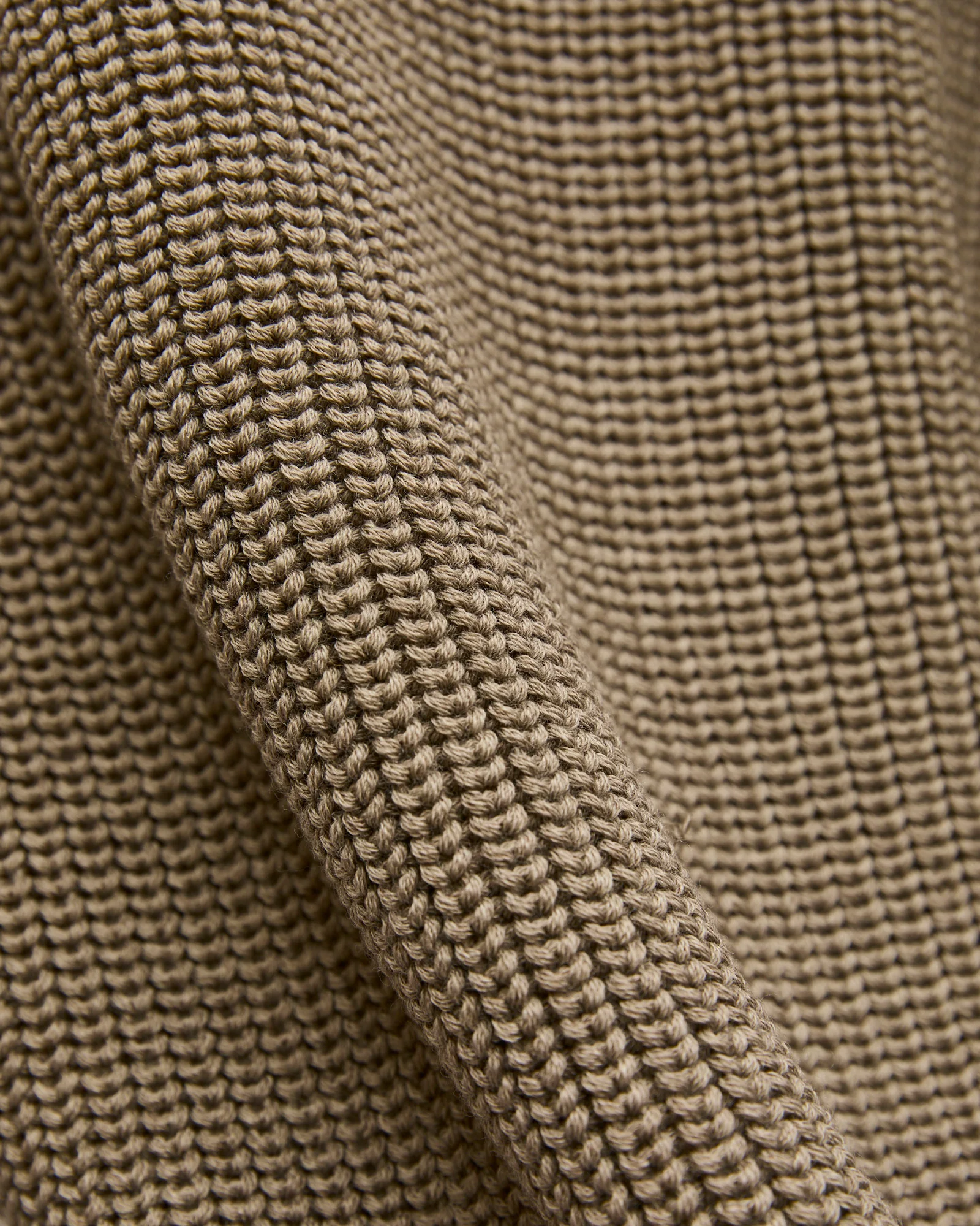 Signature Knit Wool Crewneck in Melange Brown - Image 2