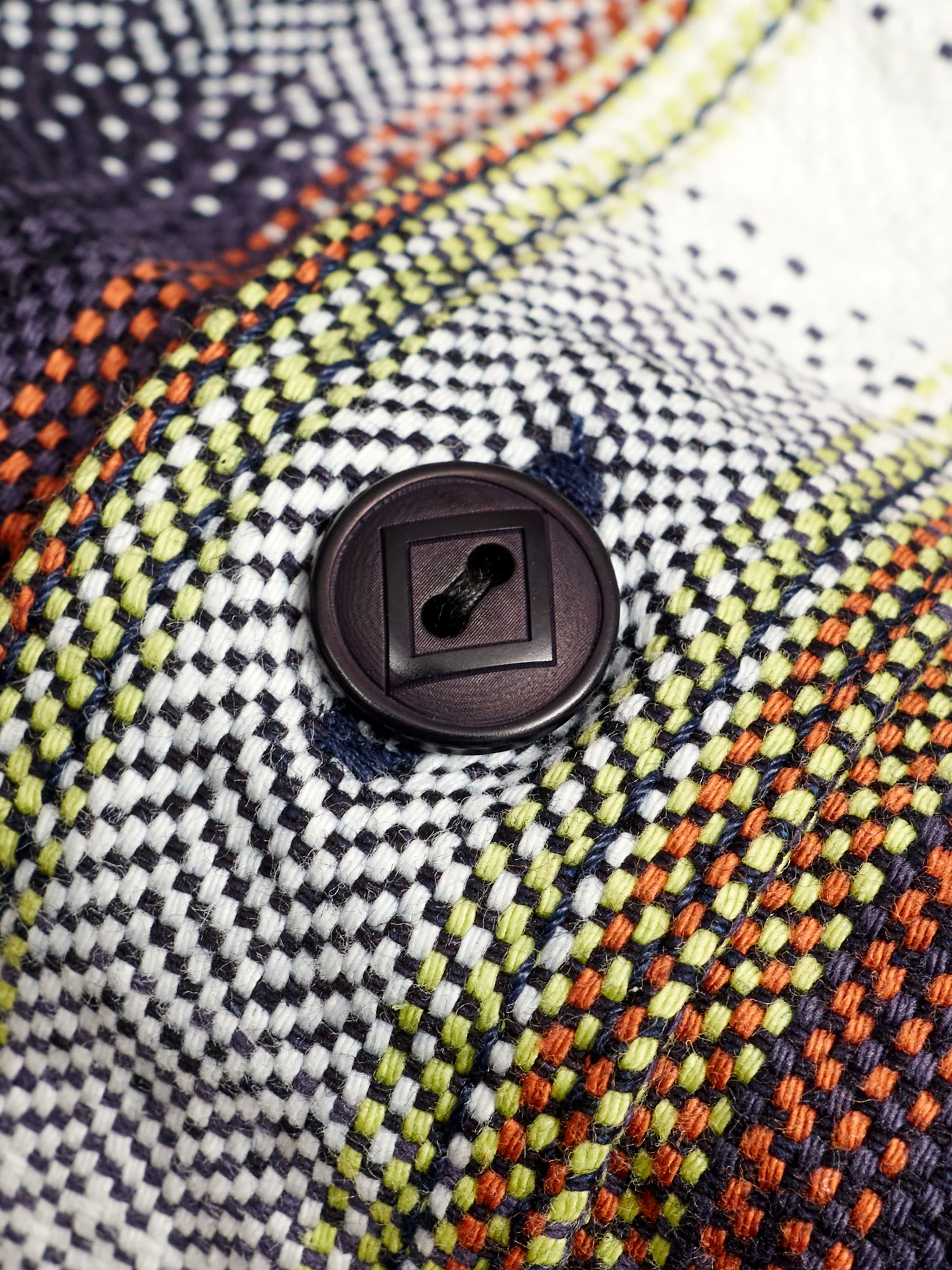 SIN22-02W Rope Dyed Flannel Shirt in Indigo/White - Image 5