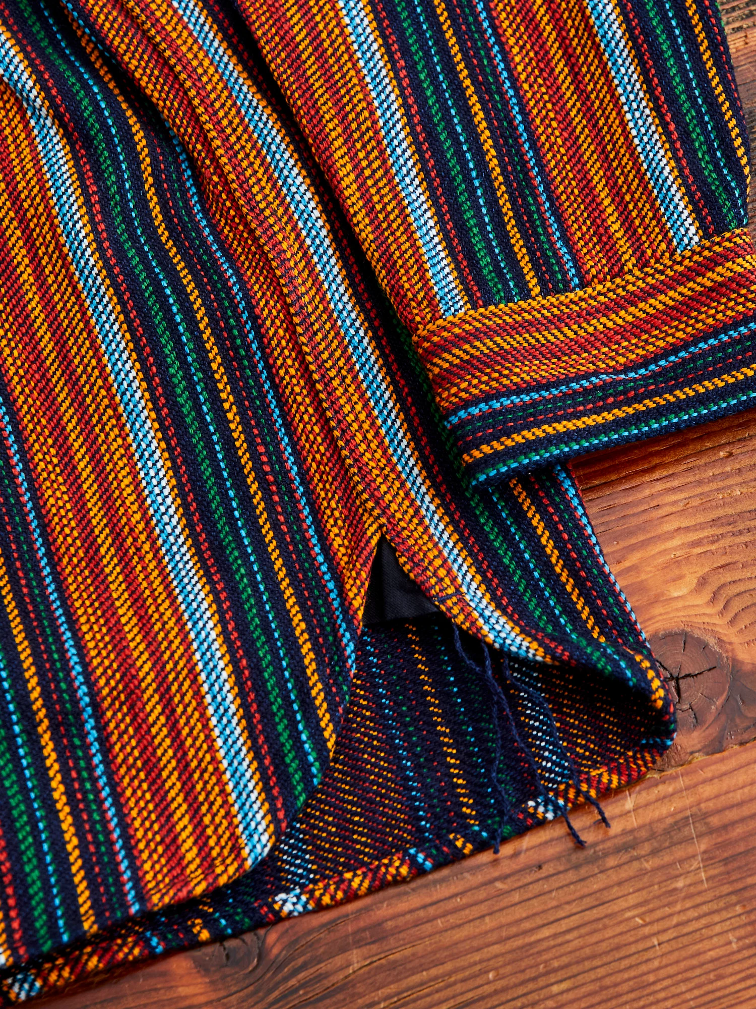 SIN23-02W Rope Dyed Flannel Shirt in Indigo/Orange - Image 10