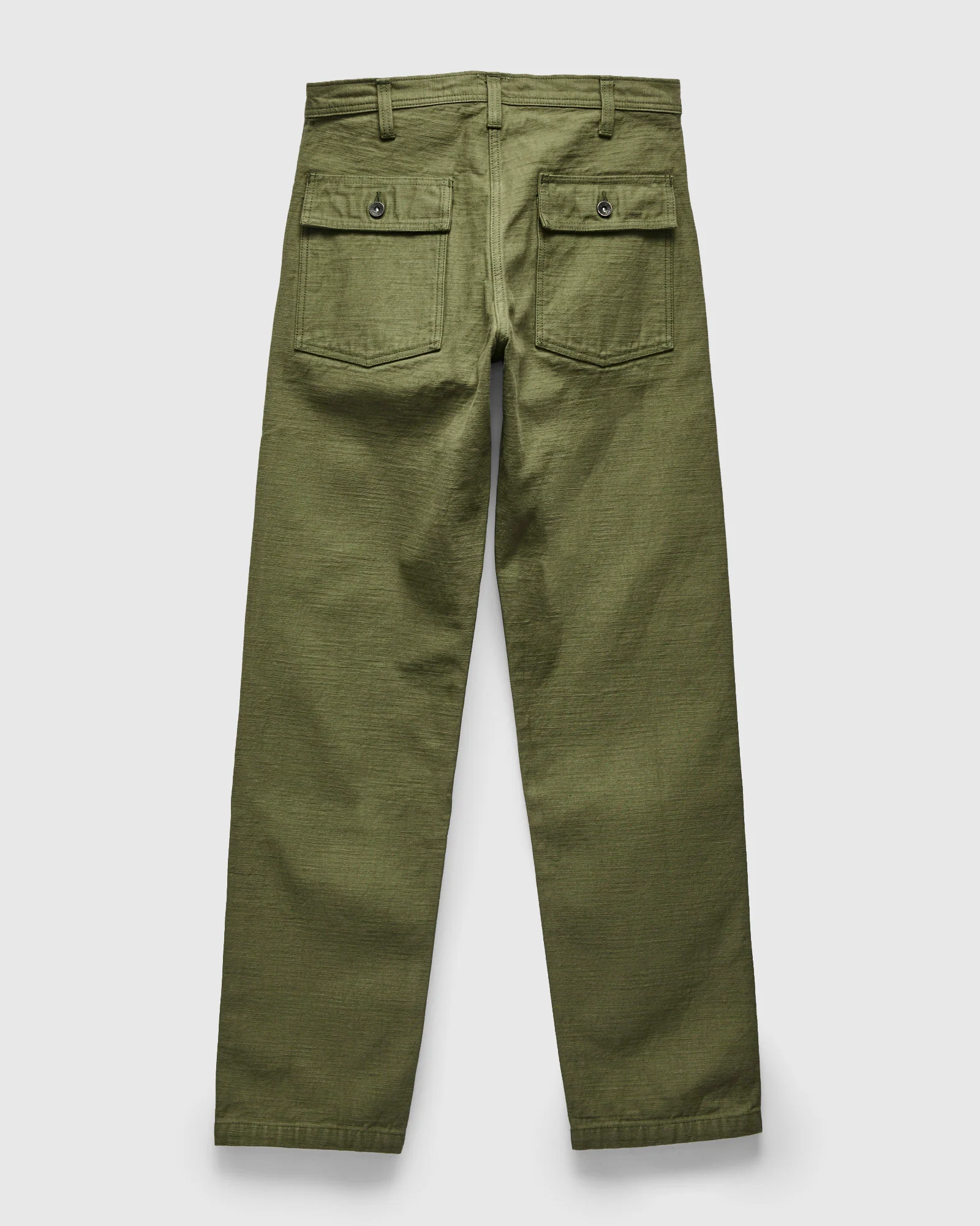 SJ52BP 15oz Heavyweight Selvedge Baker Pants in Olive - Image 2