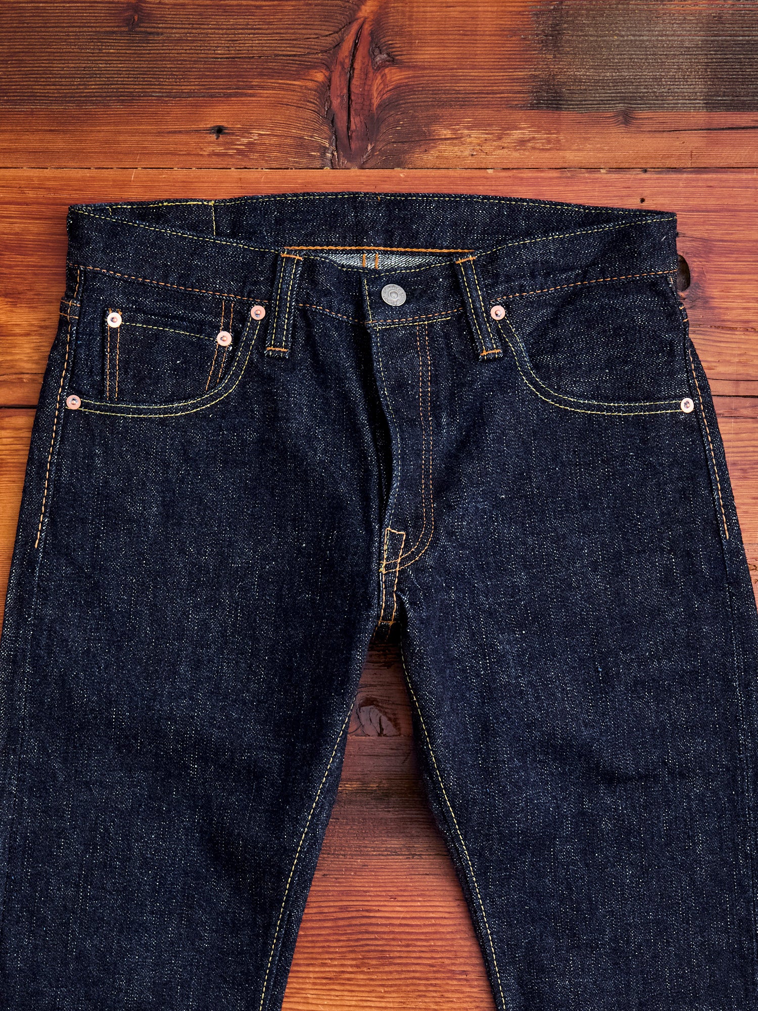 SLB-013 16.5oz Rinsed Selvedge Denim - Slim Tapered Fit - Image 5