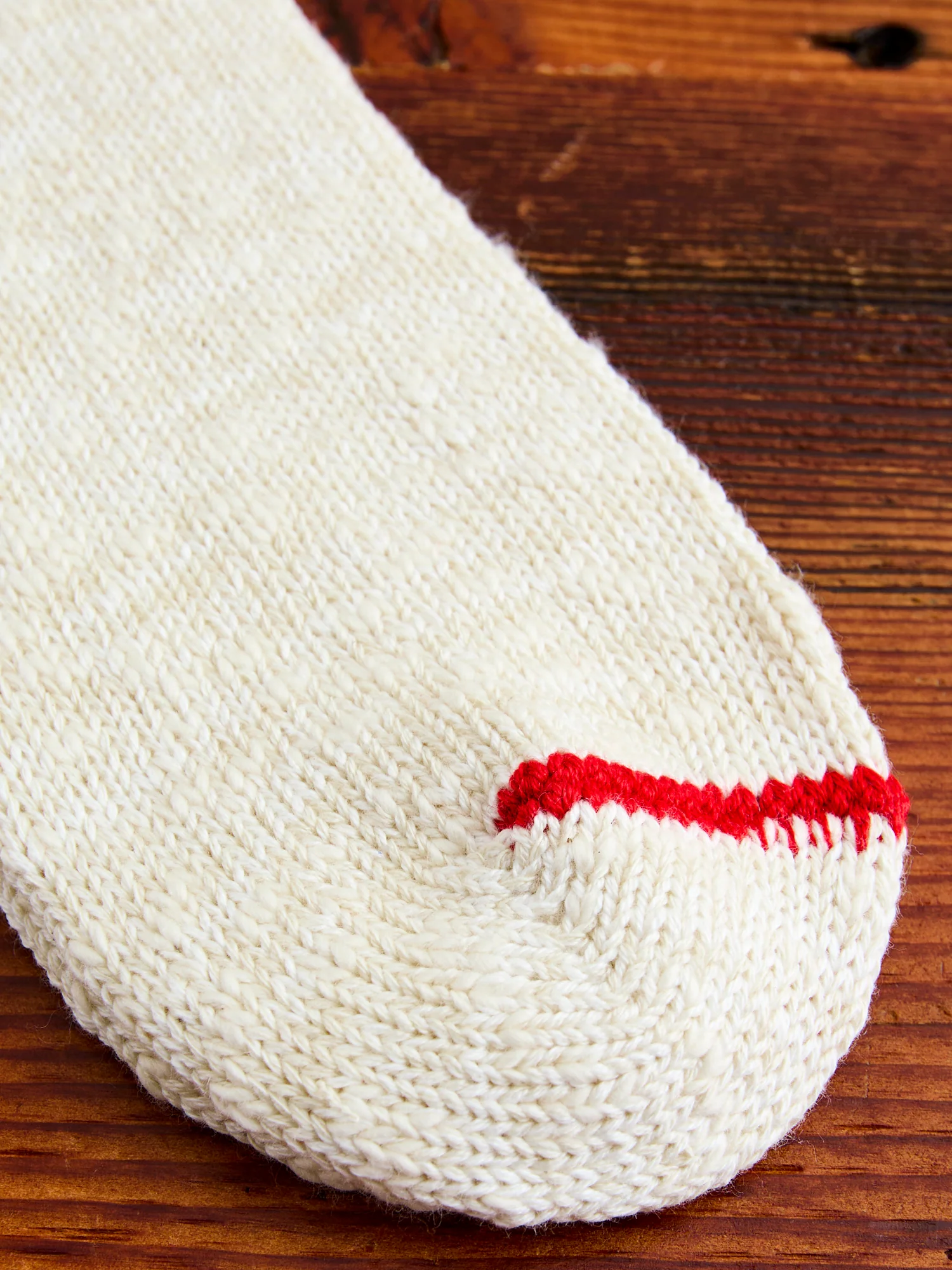 3 Line Quarter Length Sock in Off White - Image 3