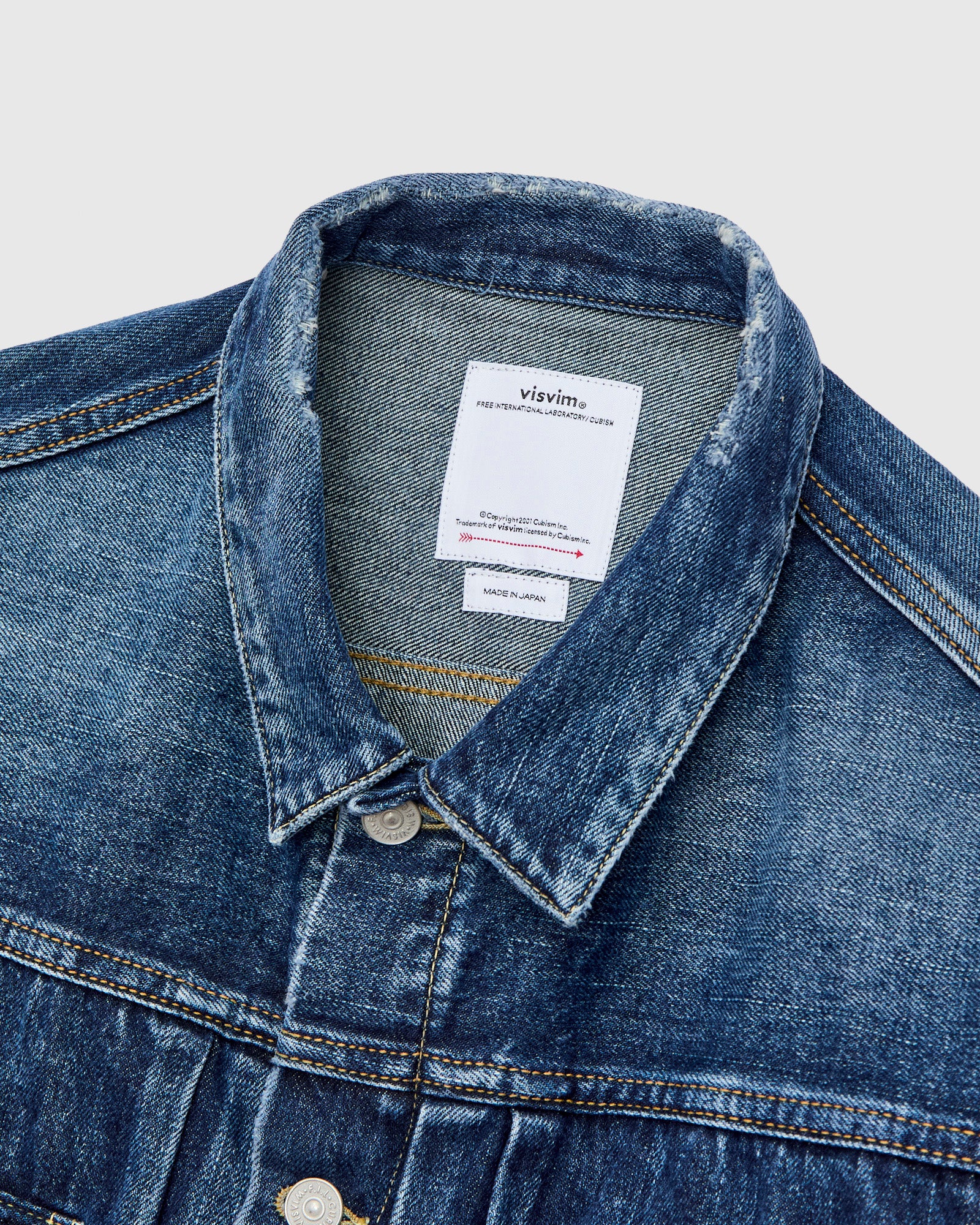 Social Sculpture 101X Damaged Denim JKT in 1010 Washed Indigo - Image 4