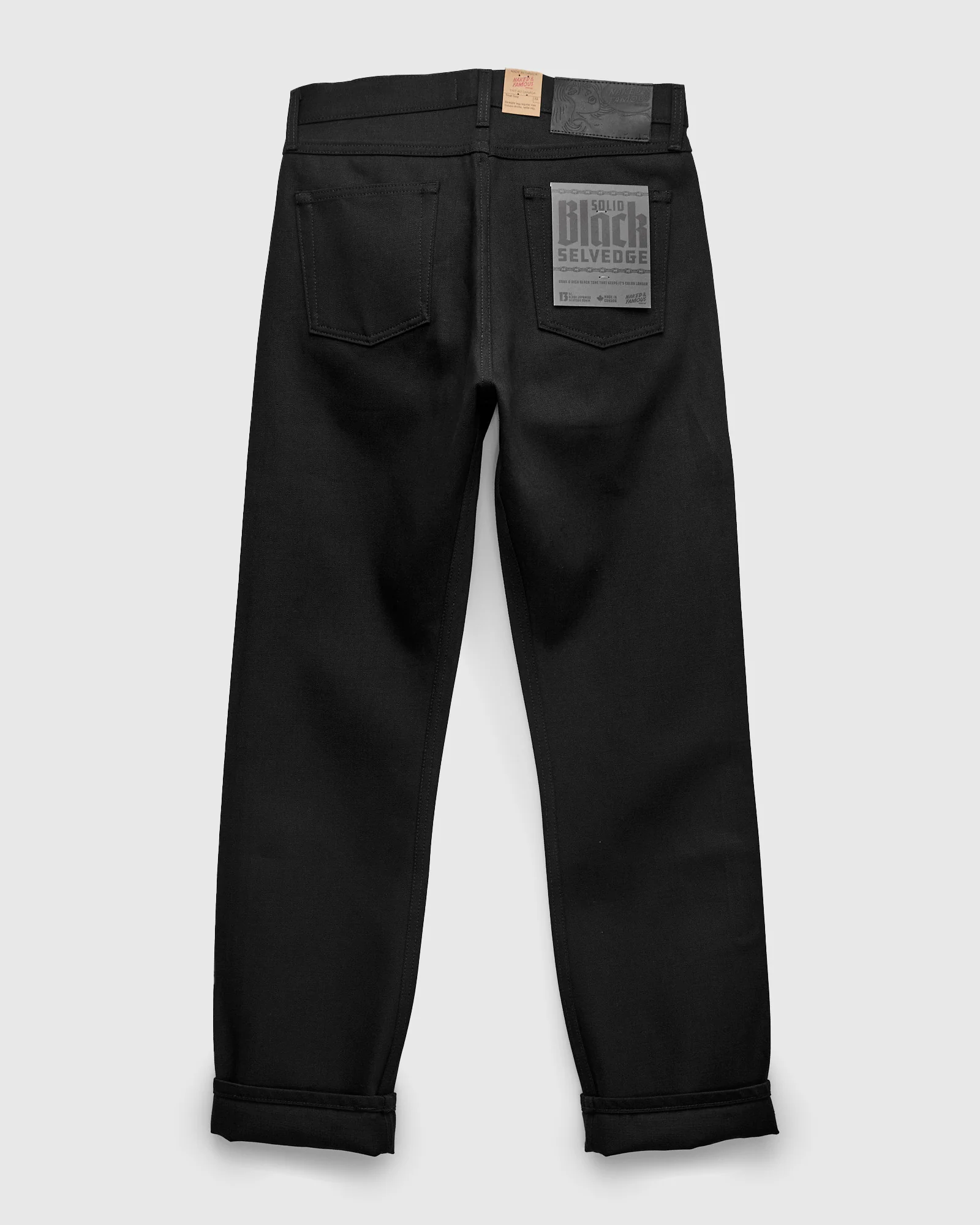 "Solid Black" 13oz Selvedge Denim - True Guy Fit - Image 3