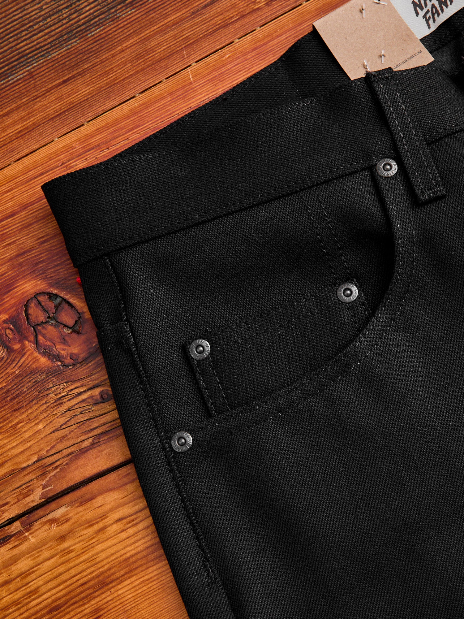 "Solid Black" 14oz Selvedge Denim - Easy Guy Fit - Image 7