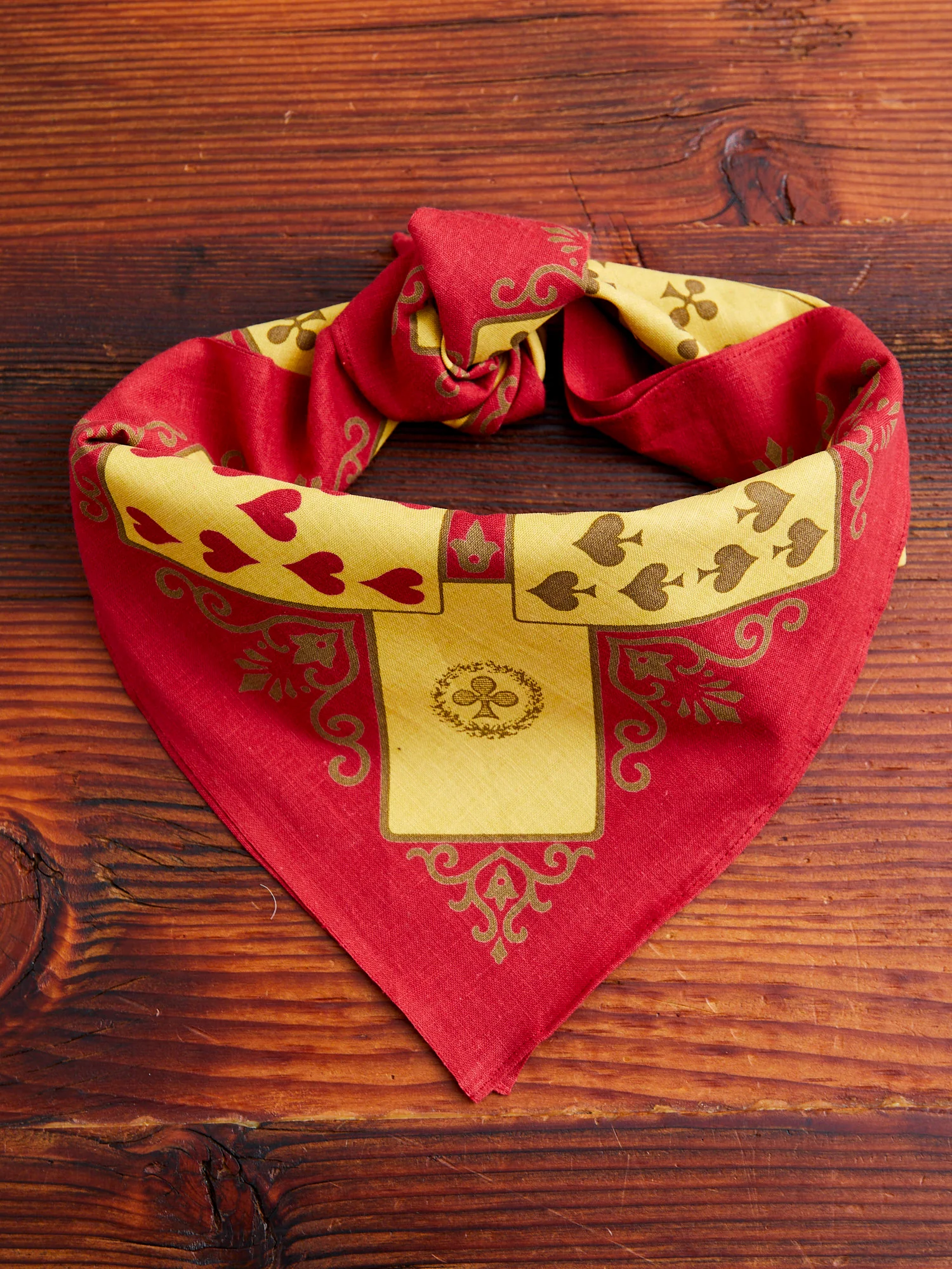 Solitaire Selvedge Bandanna in Red - Image 2