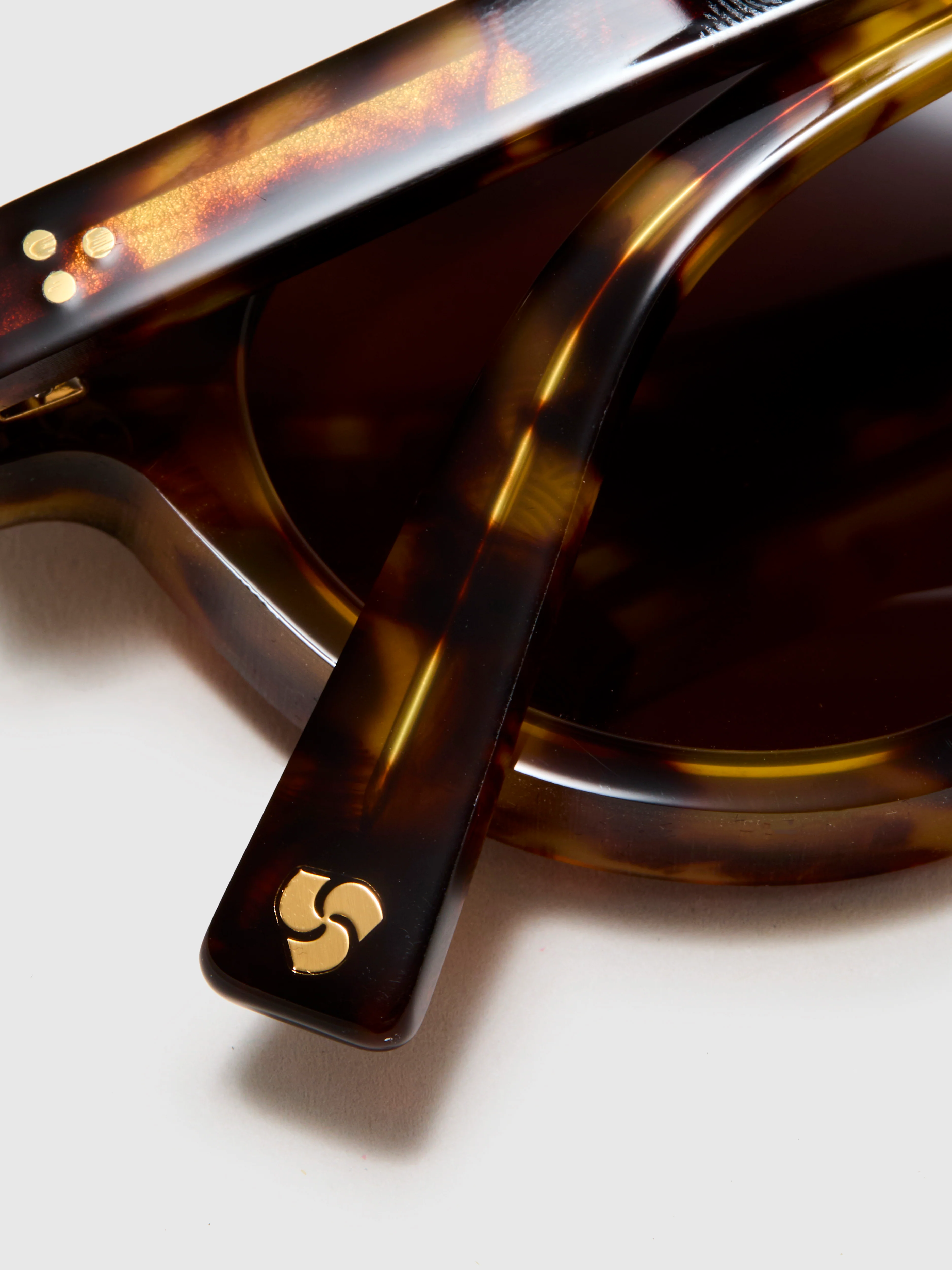SP-01 "P3 Round" Sunglasses in Tortoise/Brown - Image 6