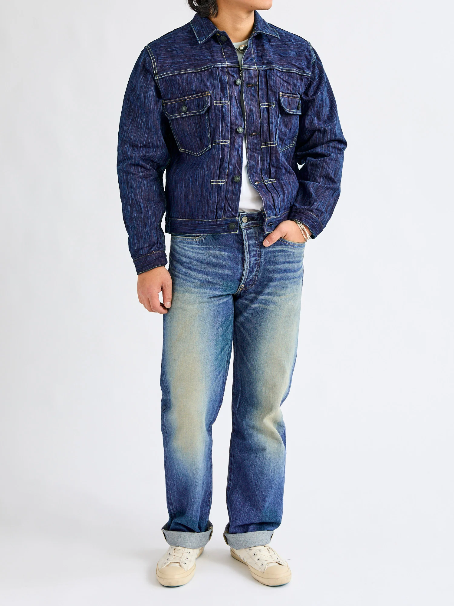 SP-088 "Tokushima Hinode-Awa Shoai" 45th Anniversary 15oz Selvedge Denim Type-2 Jacket in Indigo - Image 18