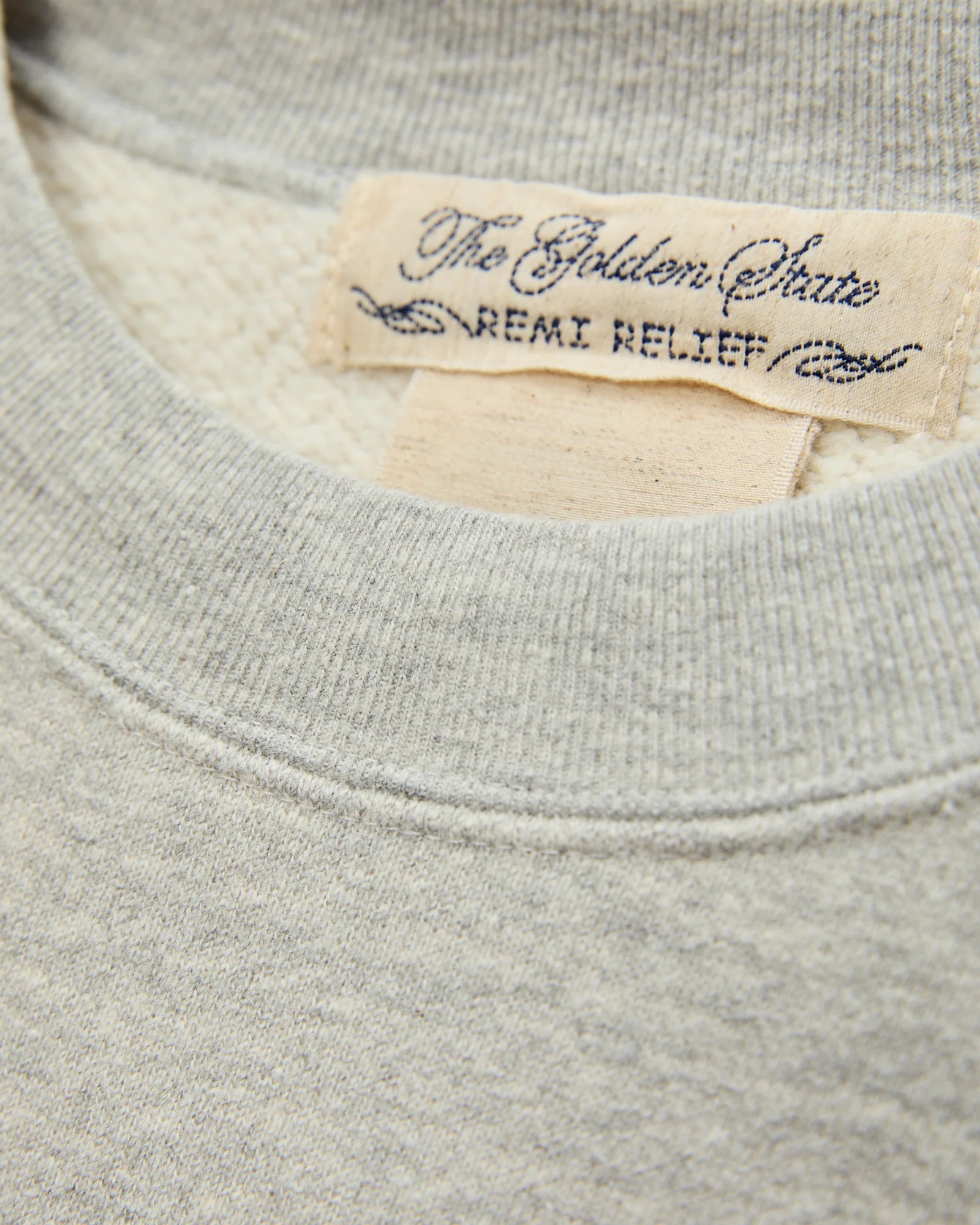 Special Finish Fleece Lined Crewneck in Heather Grey - Image 4