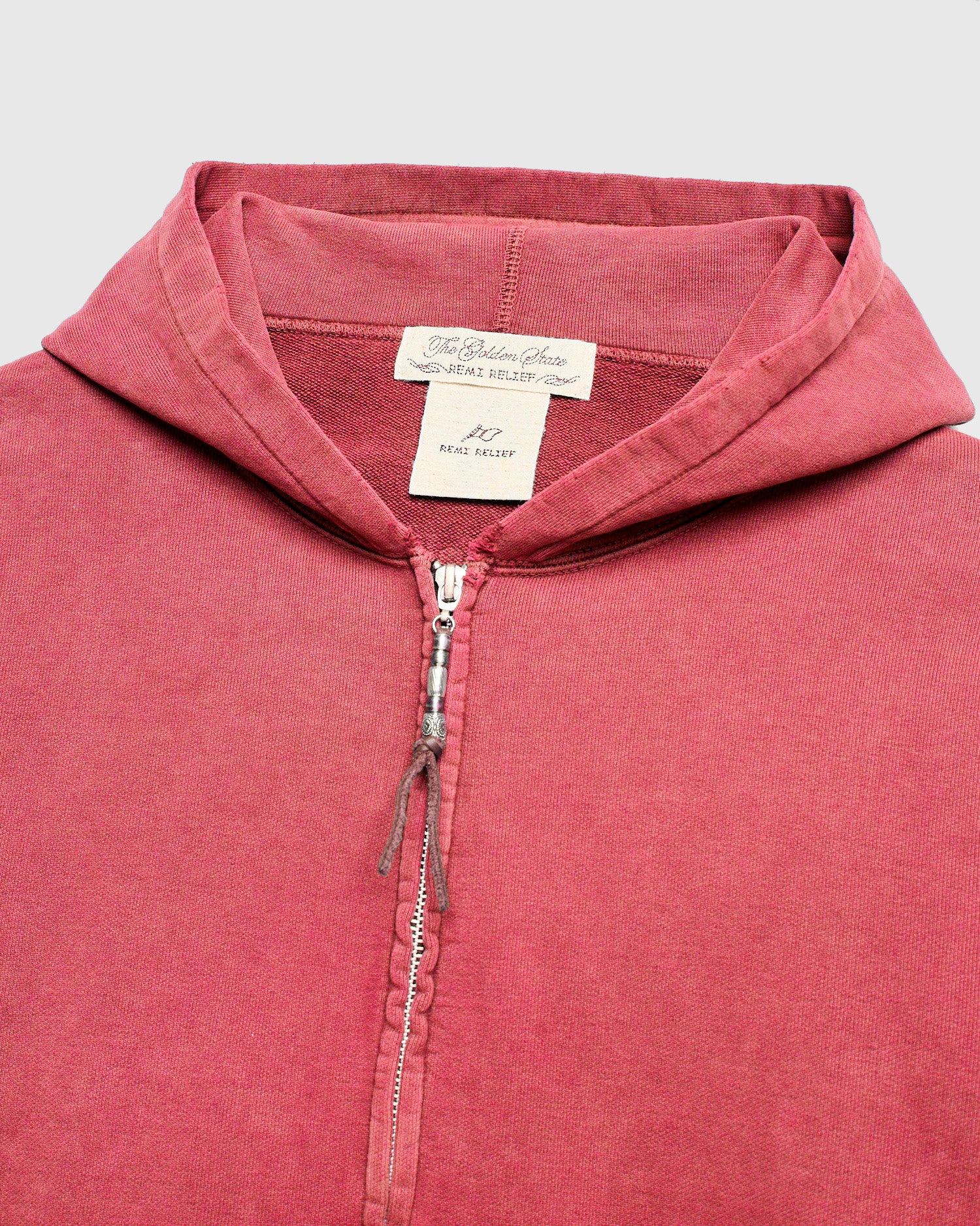 Special Finish Zip Hoodie in Red - Image 3