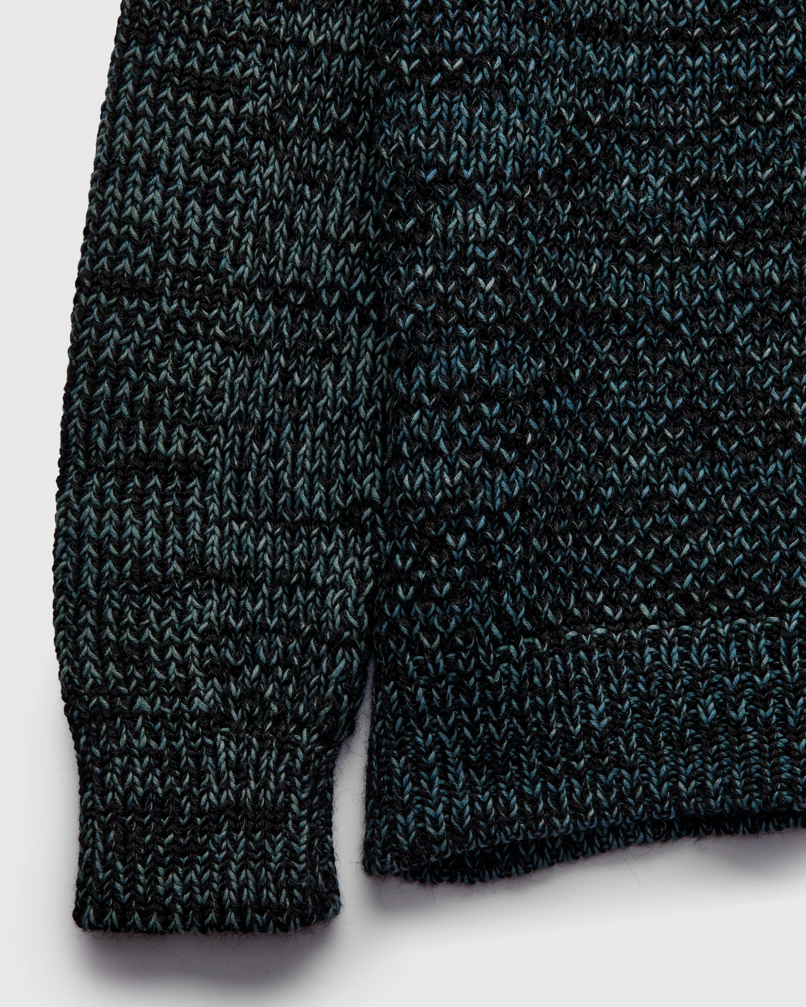 Spencer Thermal in Black Alpaca/Teal Cotton - Image 6