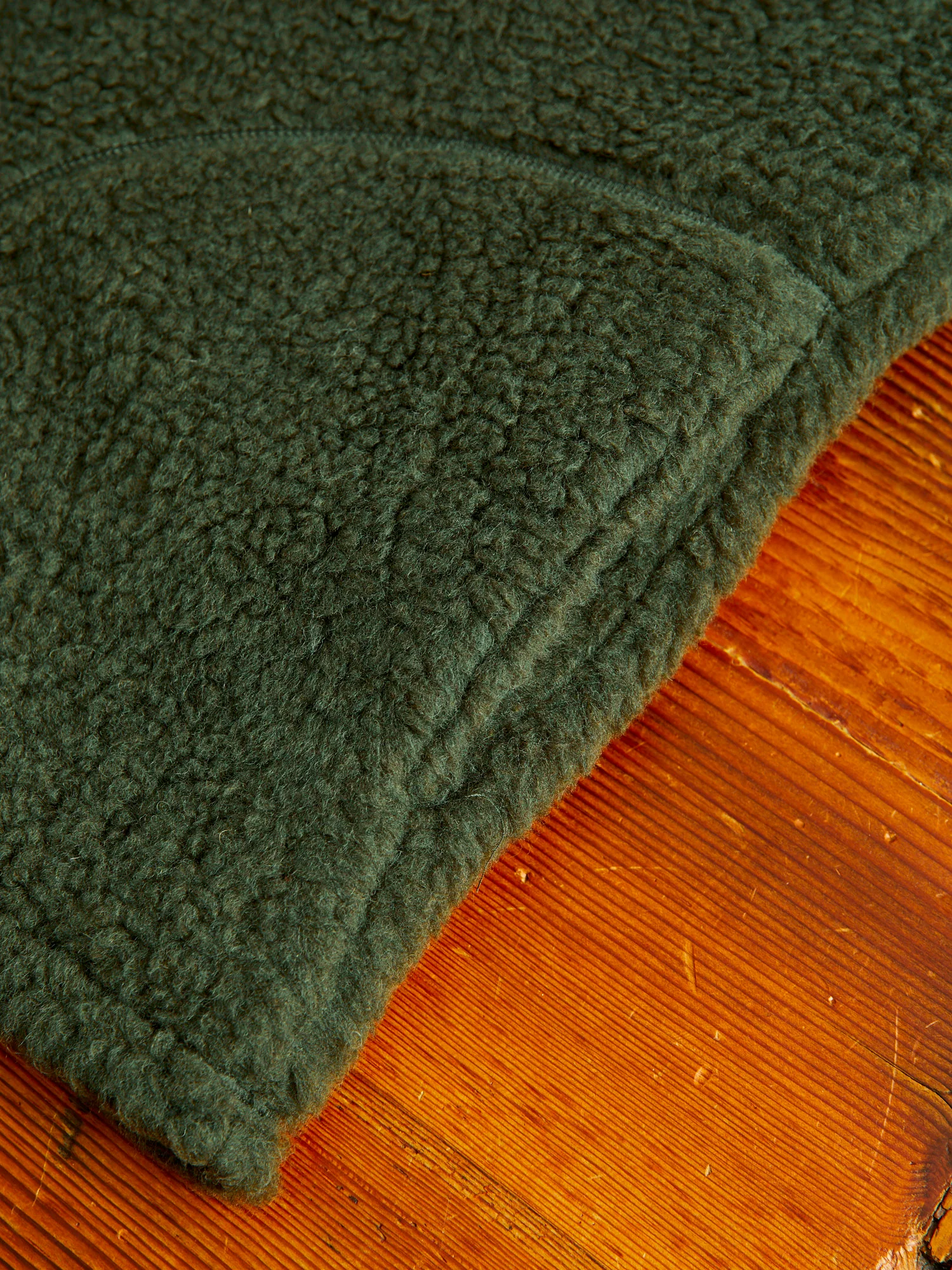 Stand Collar Boa Fleece Vest in Forest - Image 7