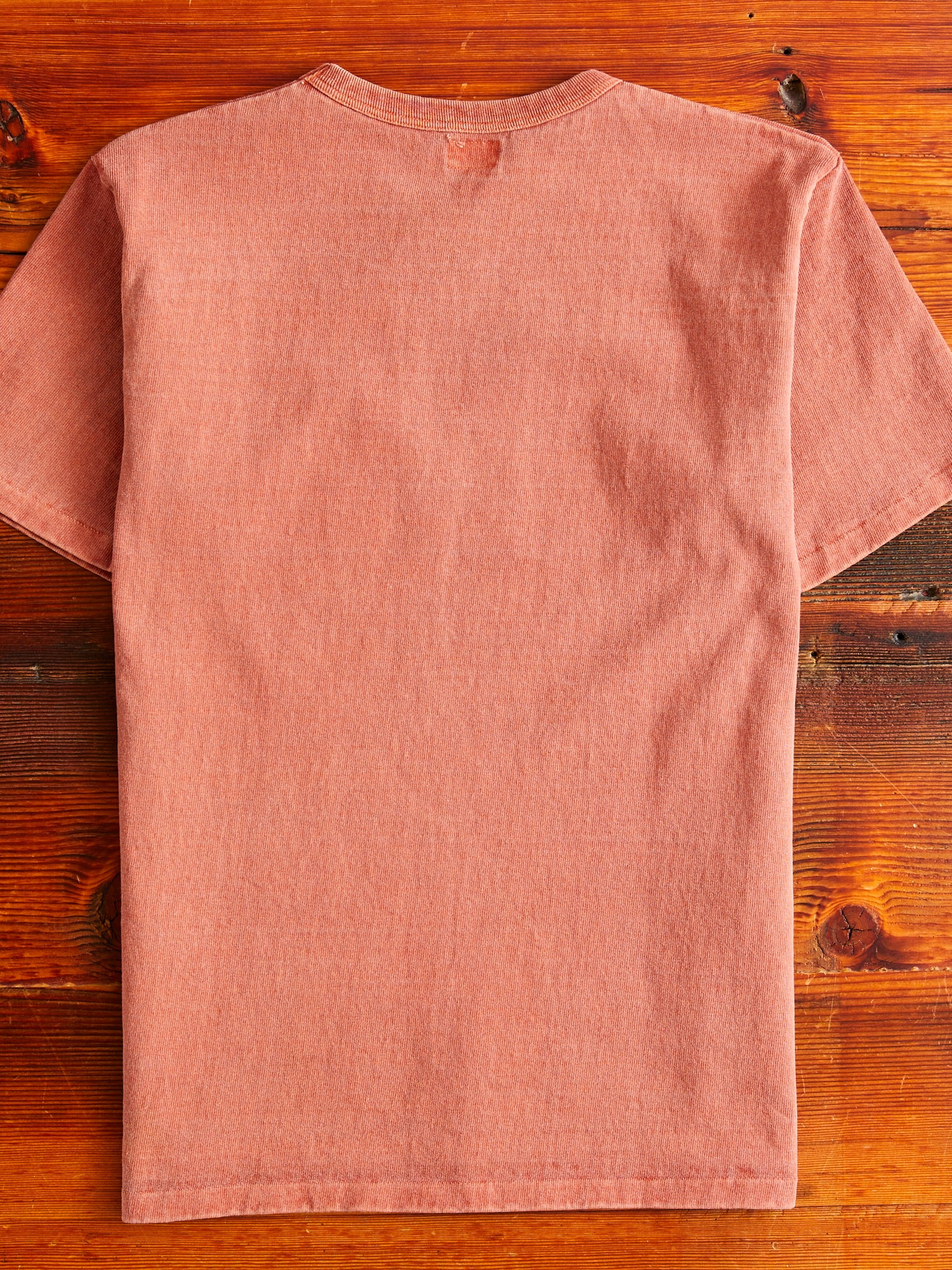 Stand Wheeler Pigment-Dyed T-Shirt in Brick Red - Image 6