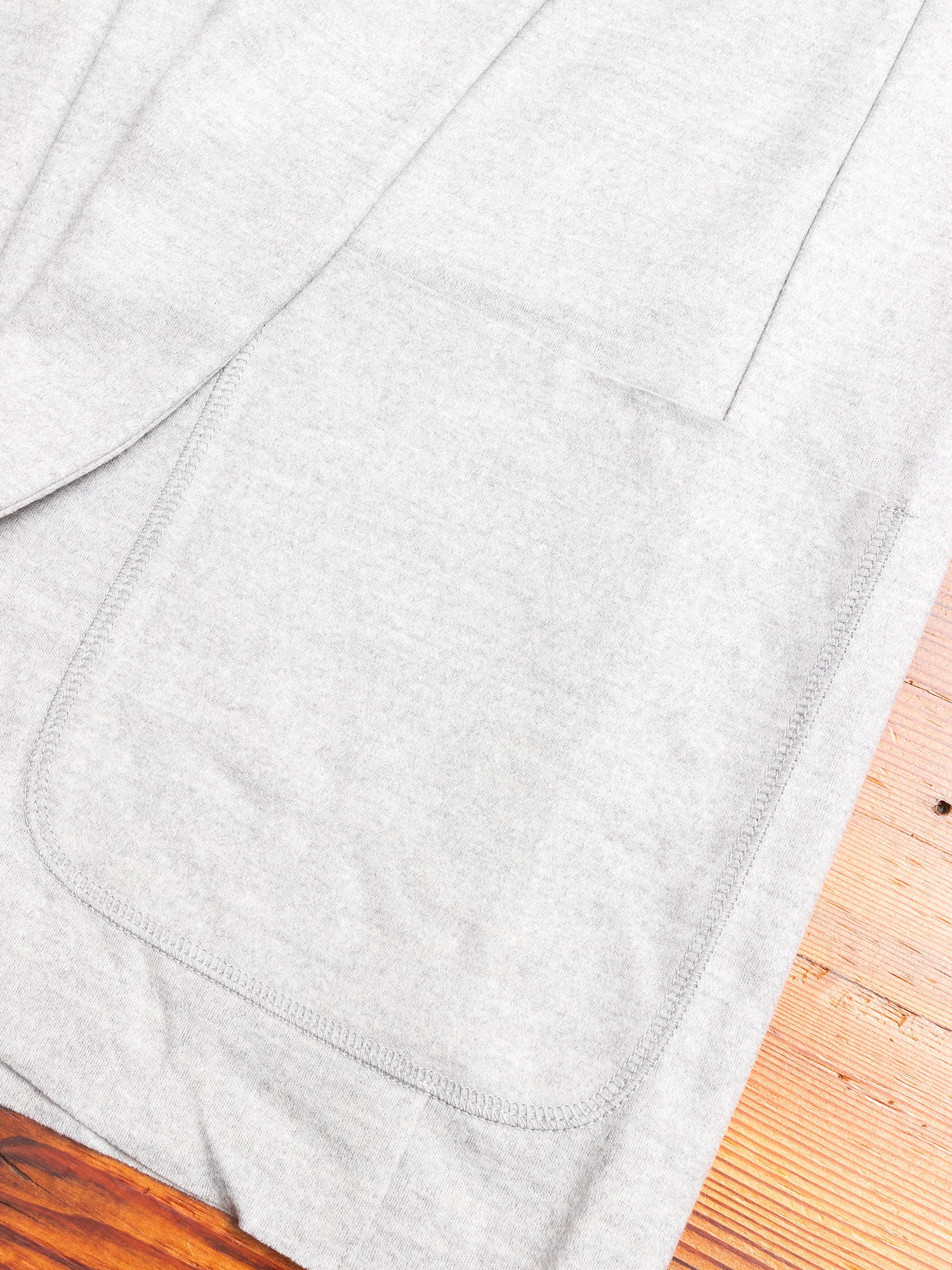 Stole Collar Cardigan in Grey Wool - Image 4