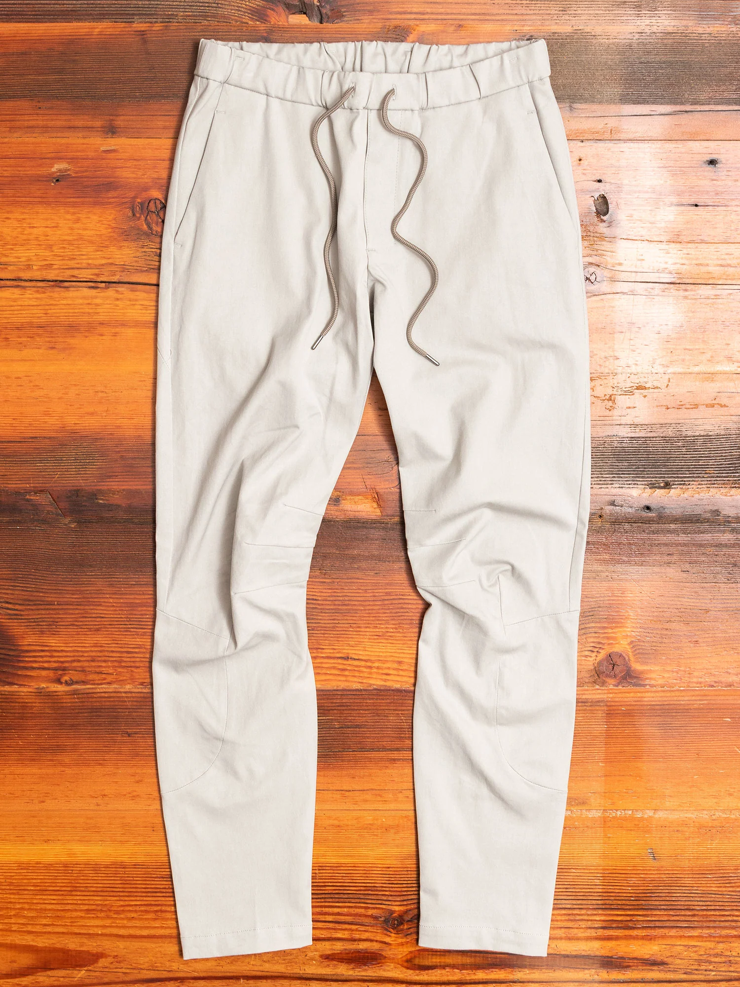 Stretch Twill Biker Pants in Light Grey