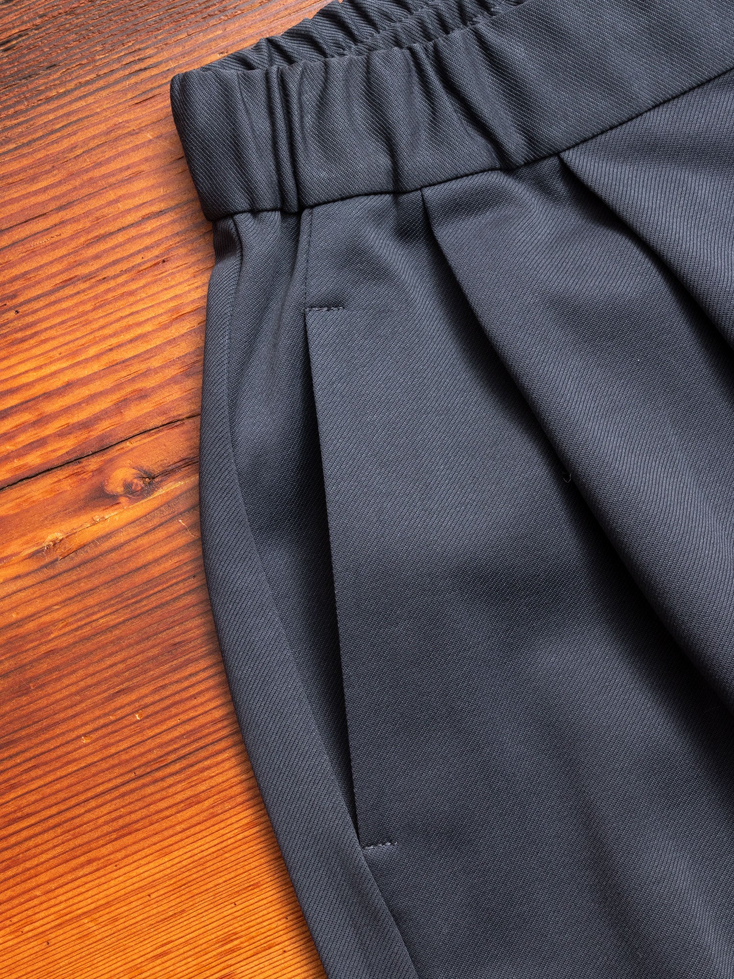 Stretch Twill Sarouel Pants in Steel Grey - Image 3