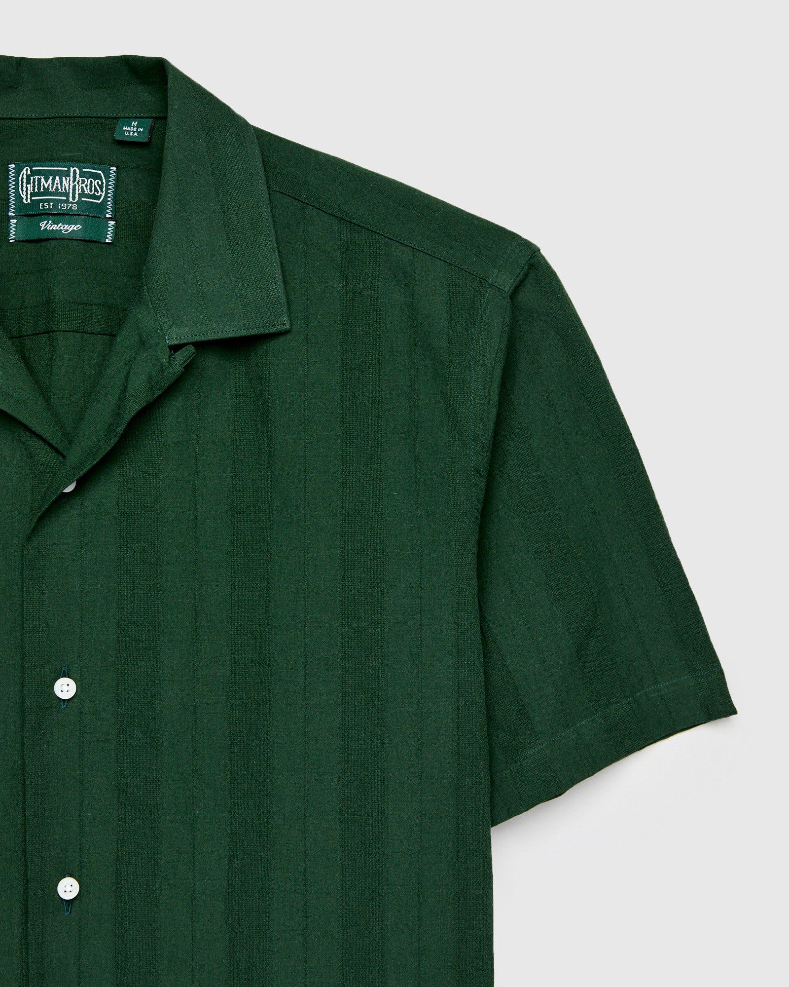 Striped Camp Shirt in Green - Image 4