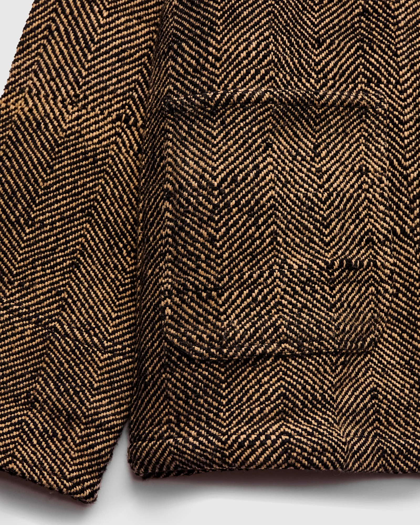 Study Jacket in Iron Black/Cutch Tan Herringbone - Image 5