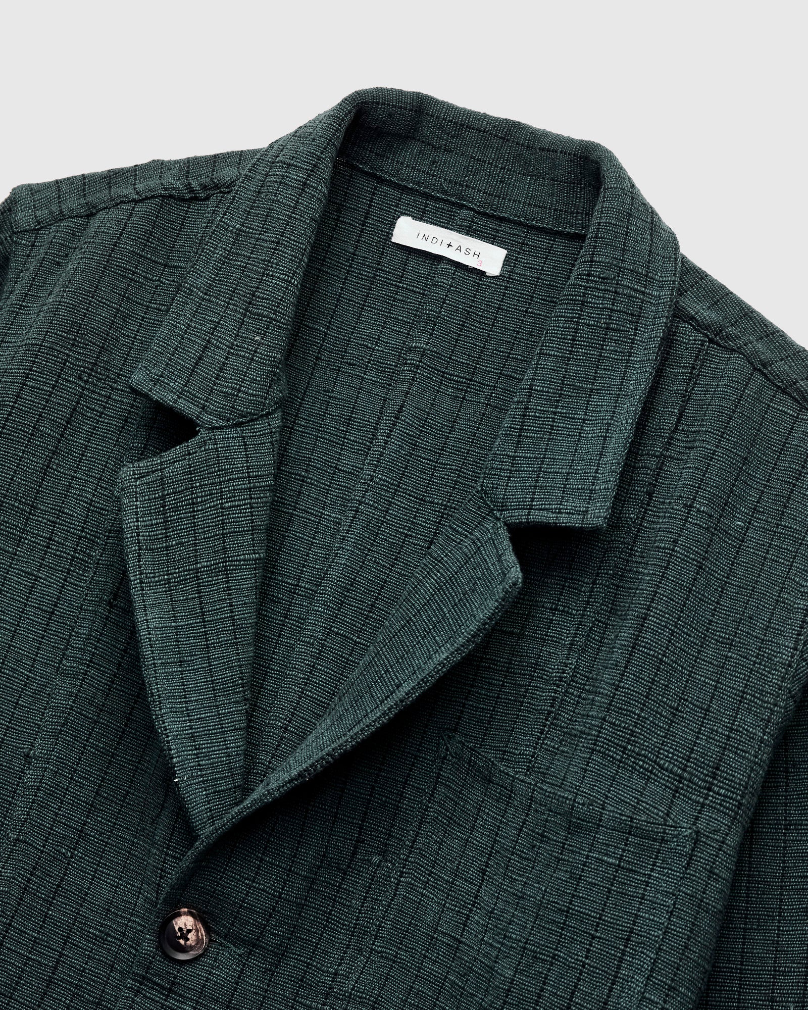 Study Jacket in Midnight Teal/Iron Black Ticking Stripe - Image 3