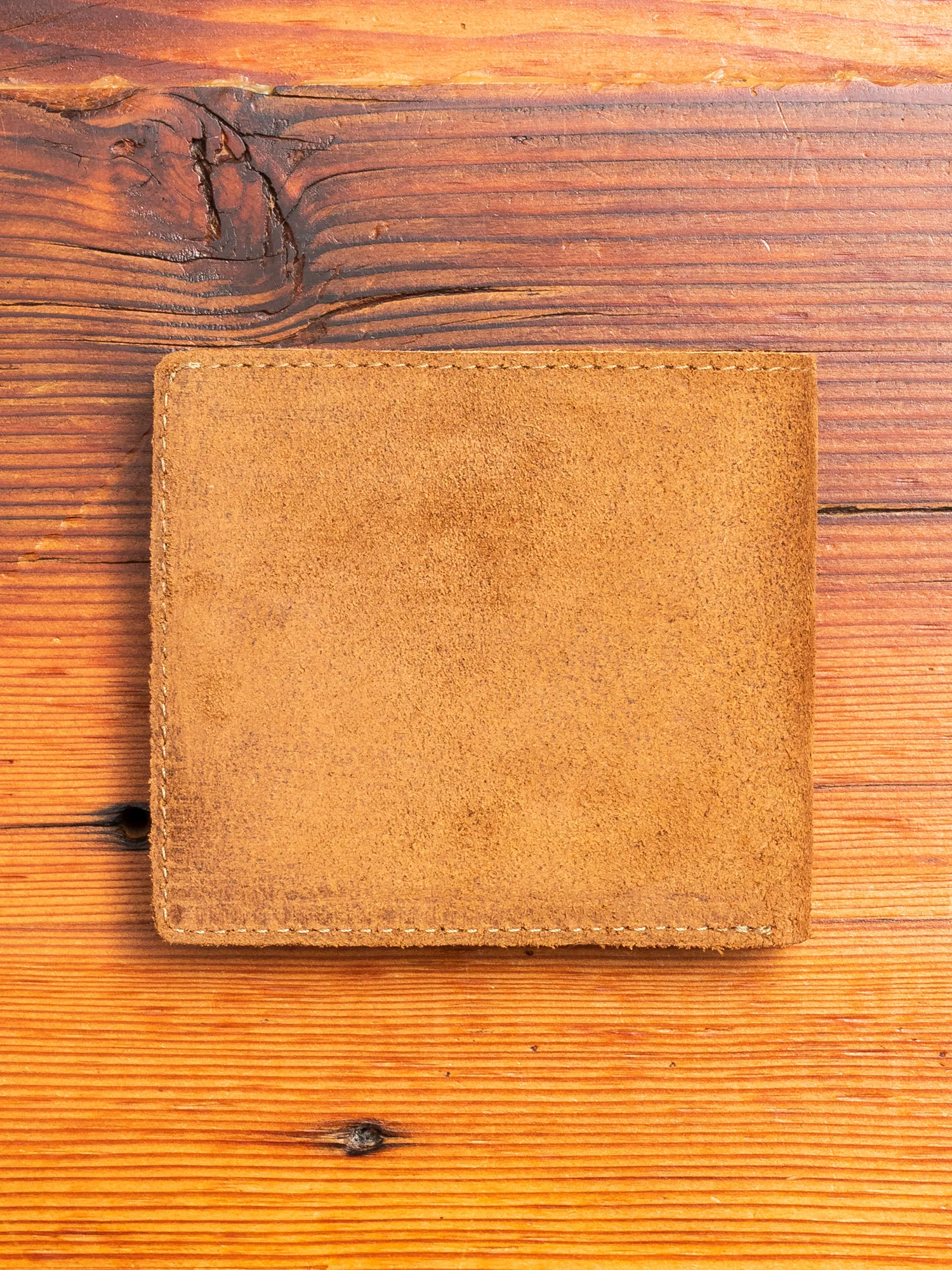 Suede Bifold Wallet in Light Java - Image 8