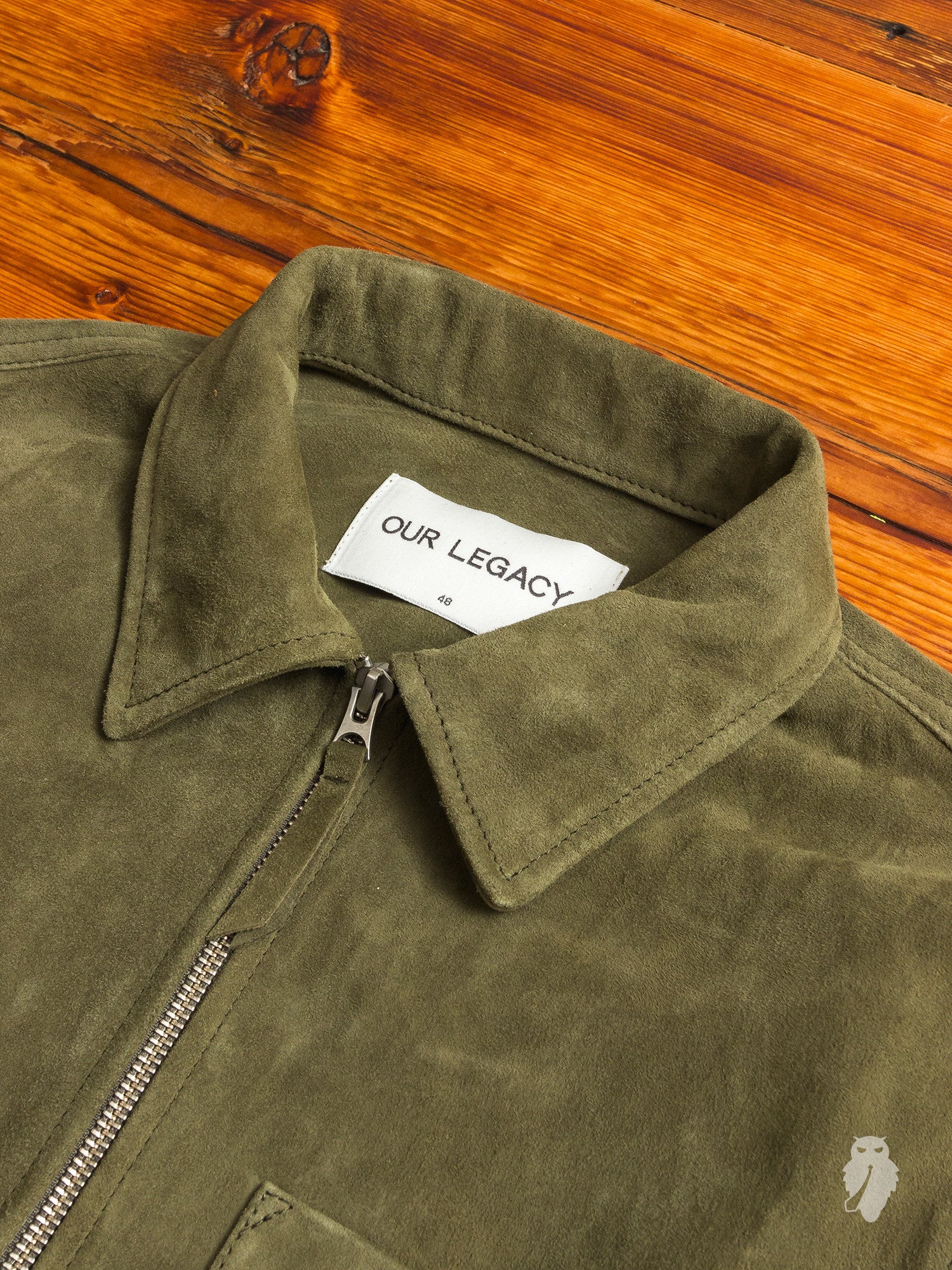 Suede Zip Shirt in Birch - Image 3