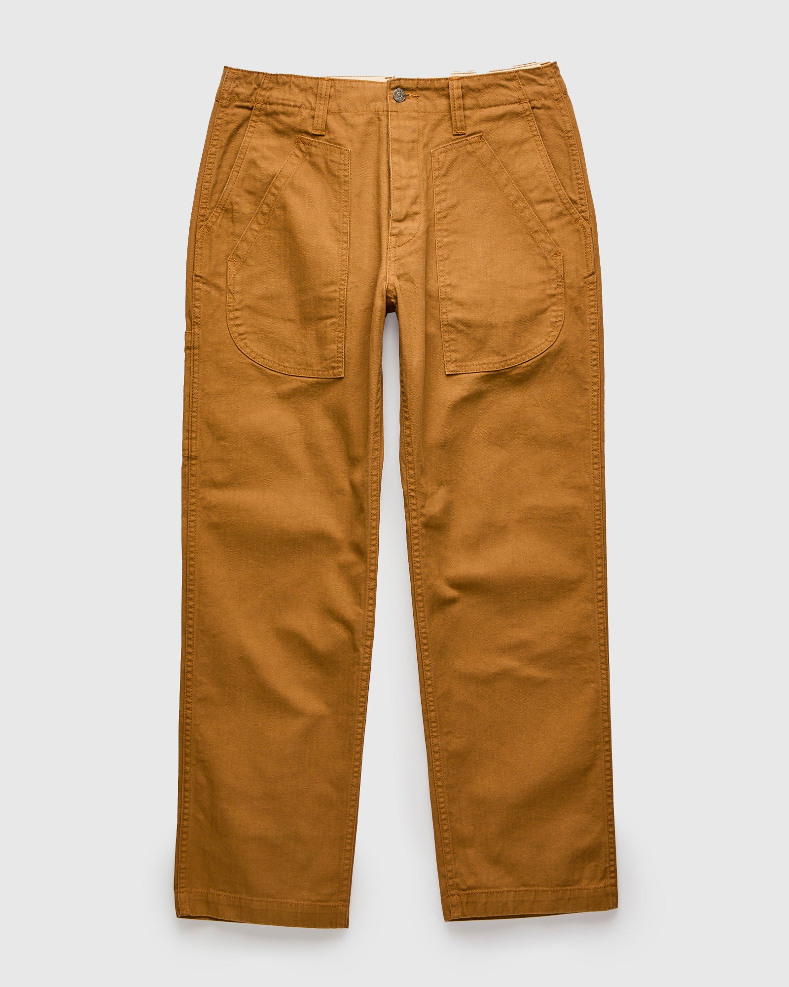 Sulfur Dye Herringbone Work Pants in Camel