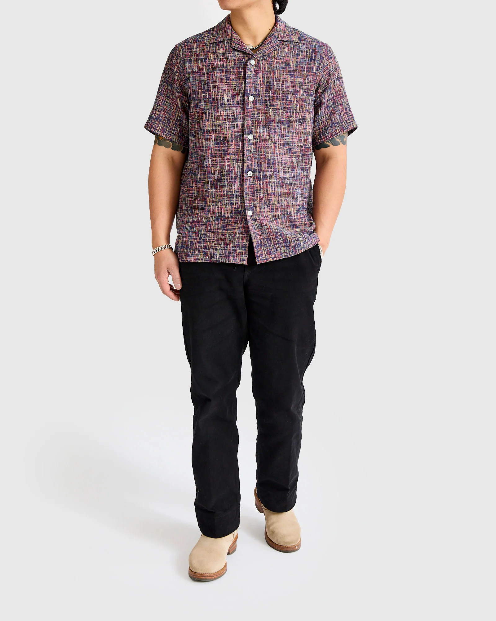 Summer Boucle Shirt in Blue - Image 8