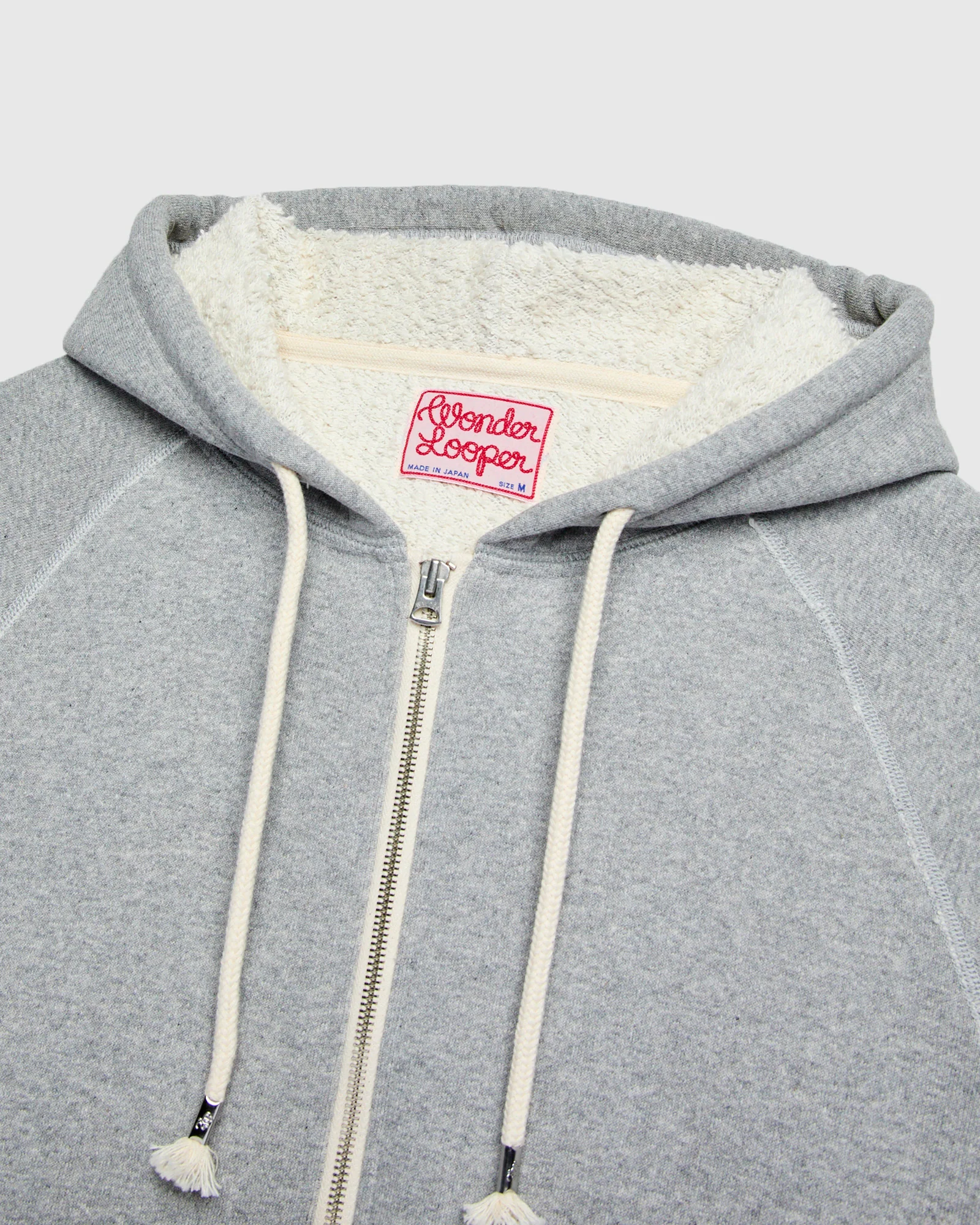 Super Looper Zip Hoodie in Heather Grey - Image 3