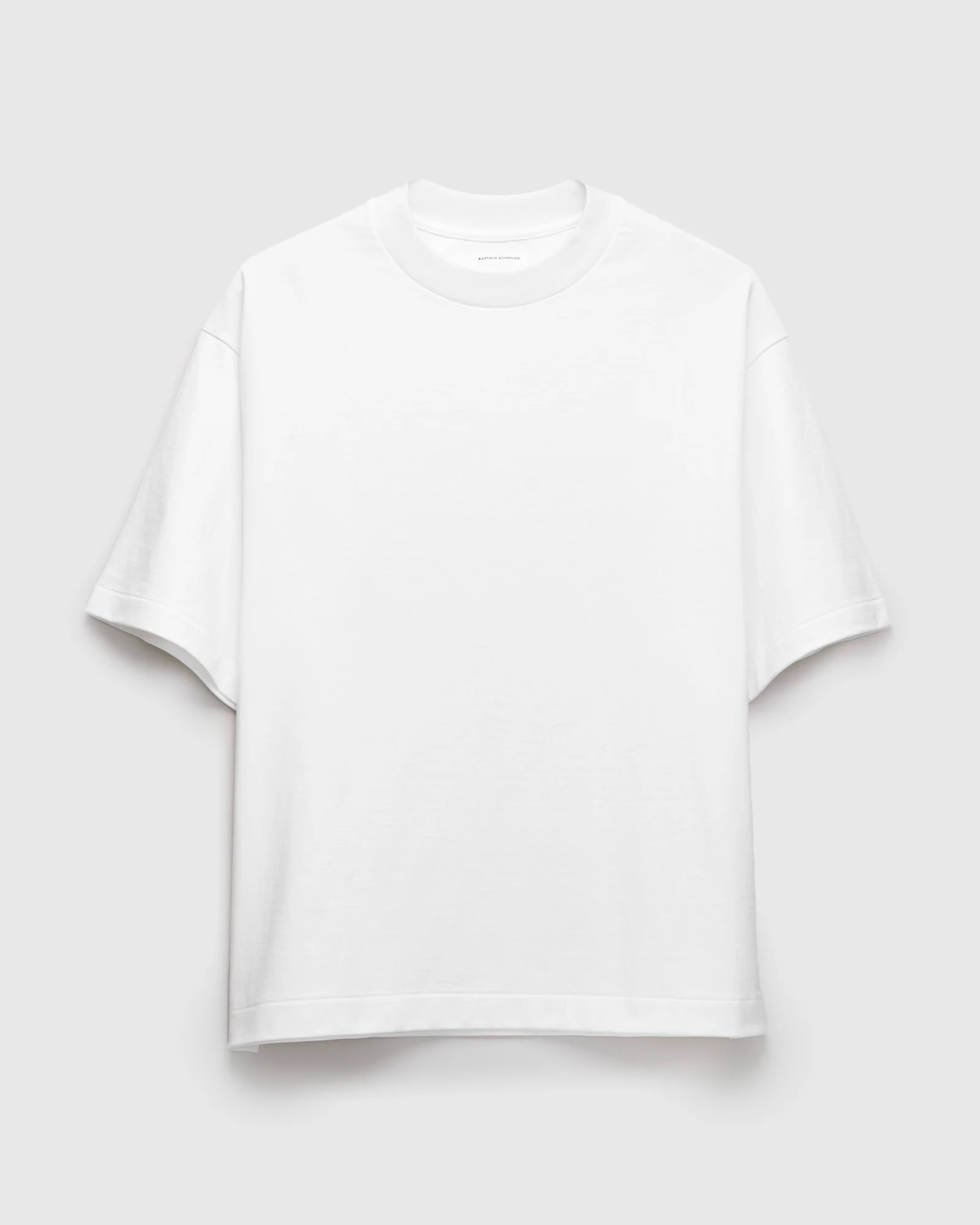 Suvin Supima Tube Half Sleeve T-Shirt in Off White