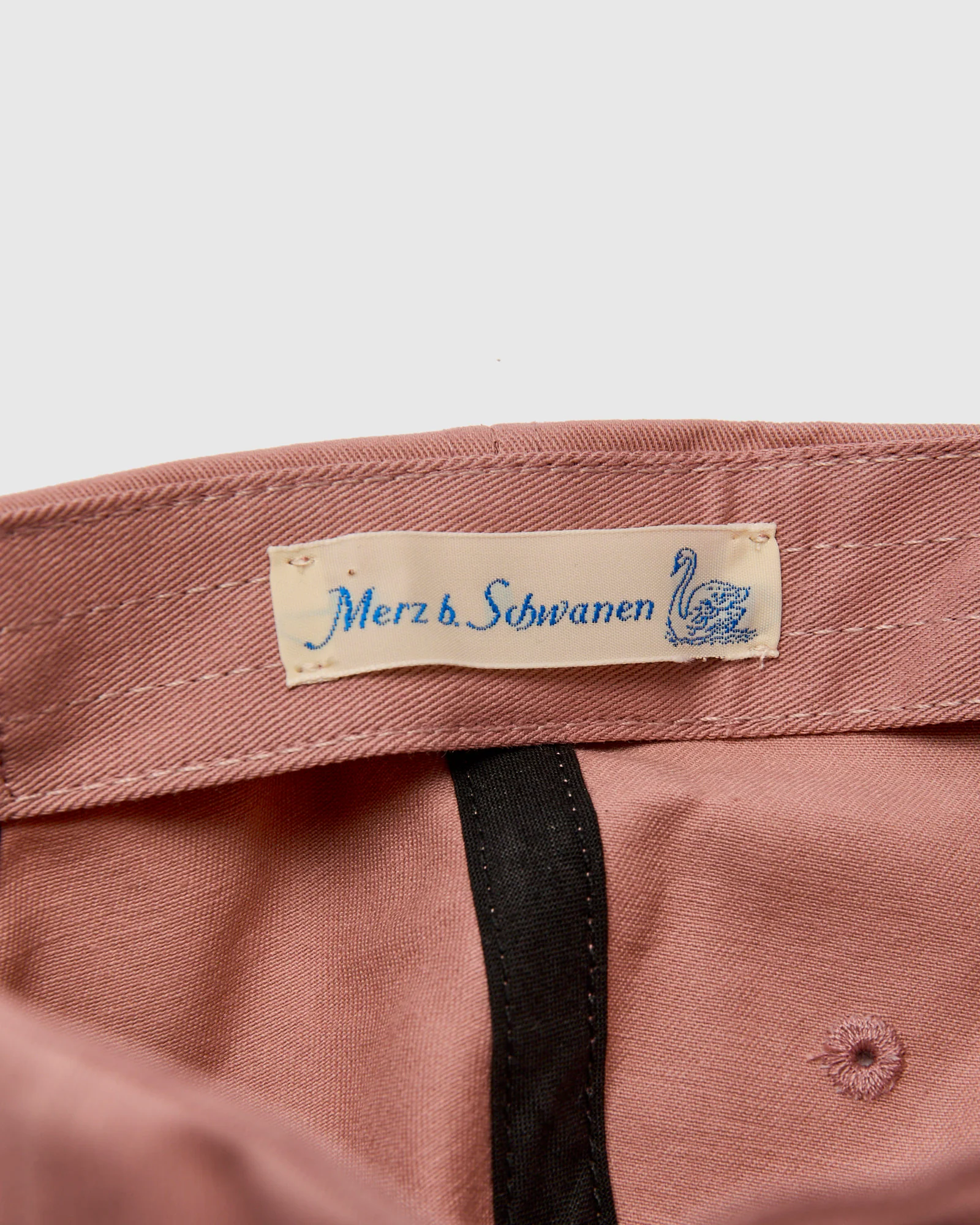 Swan Logo Gabardine Cap in Rosewood - Image 6